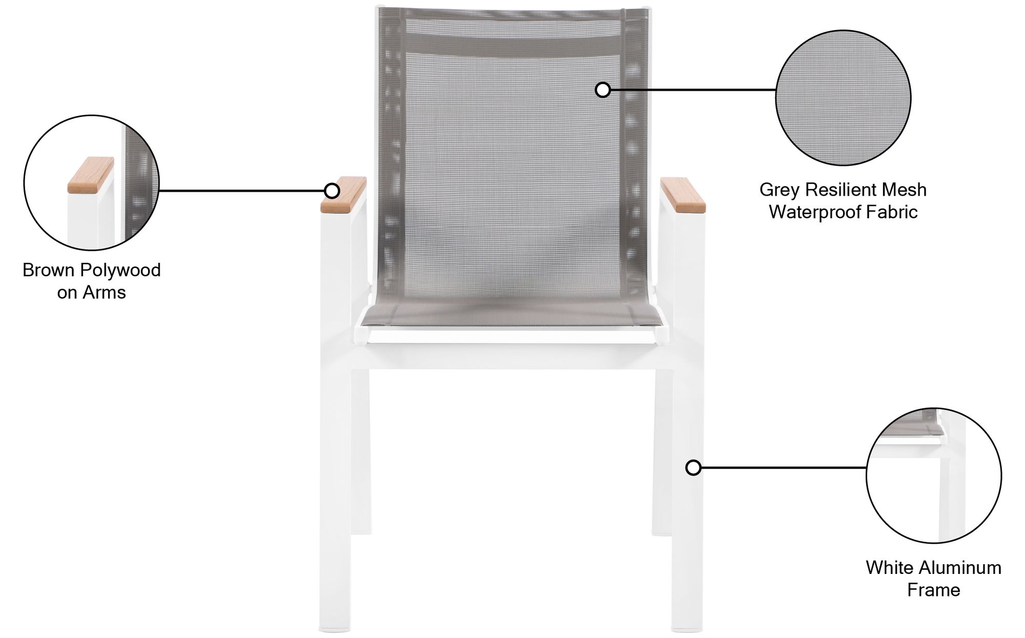 Nizuc Outdoor Patio Dining Chair