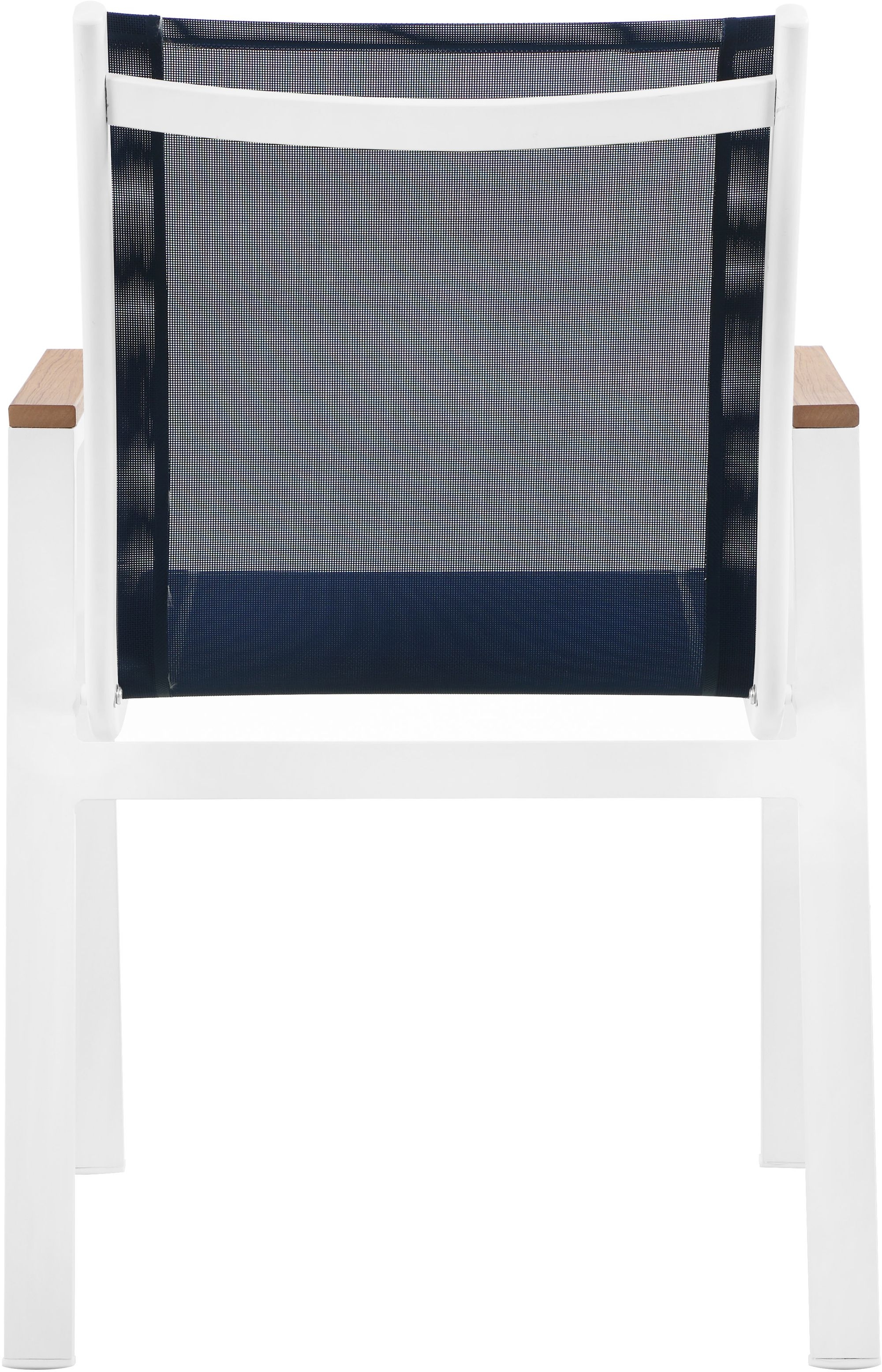 Nizuc Outdoor Patio Mesh Waterproof Fabric Dining Arm Chair with Aluminum Frame