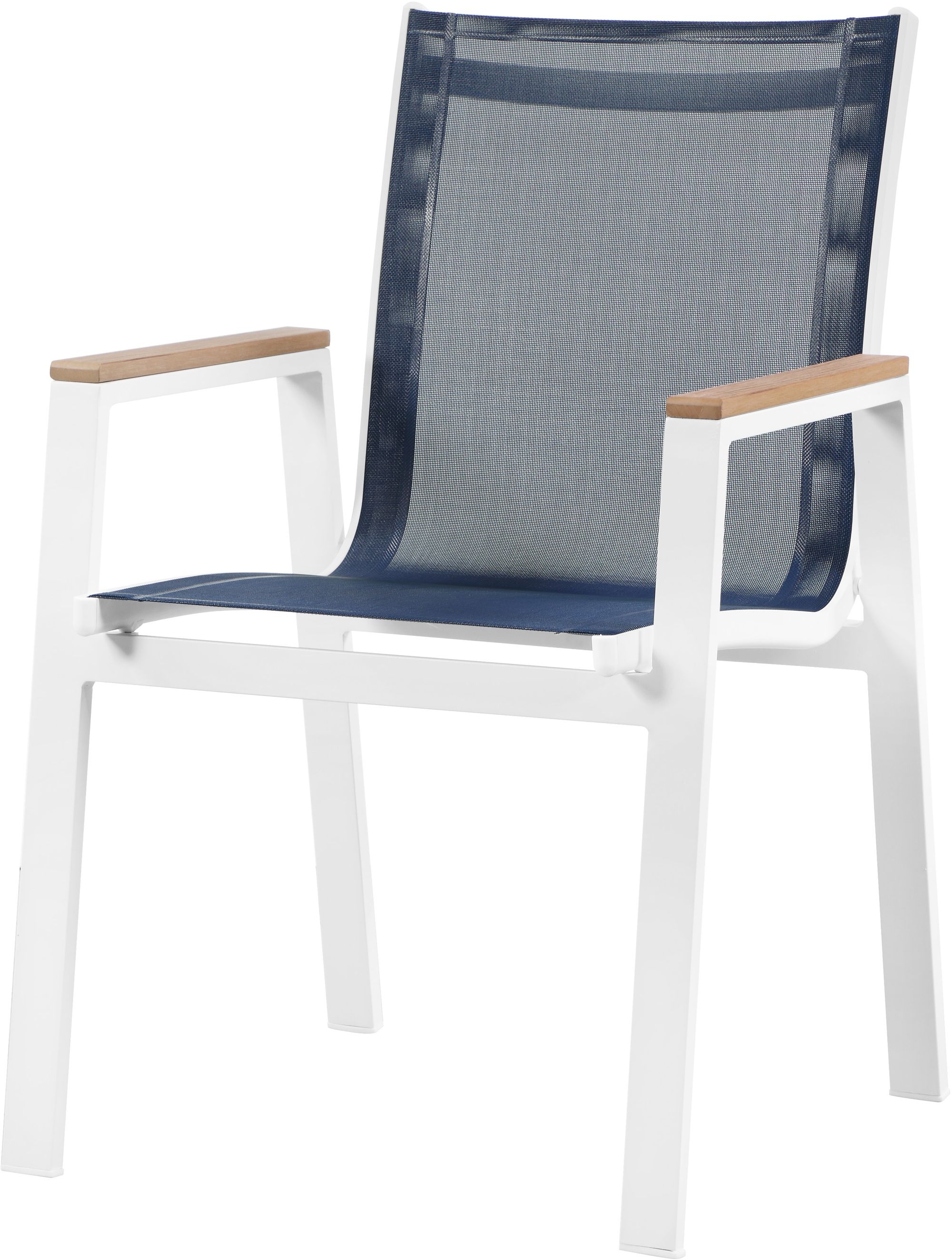 Nizuc Outdoor Patio Mesh Waterproof Fabric Dining Arm Chair with Aluminum Frame