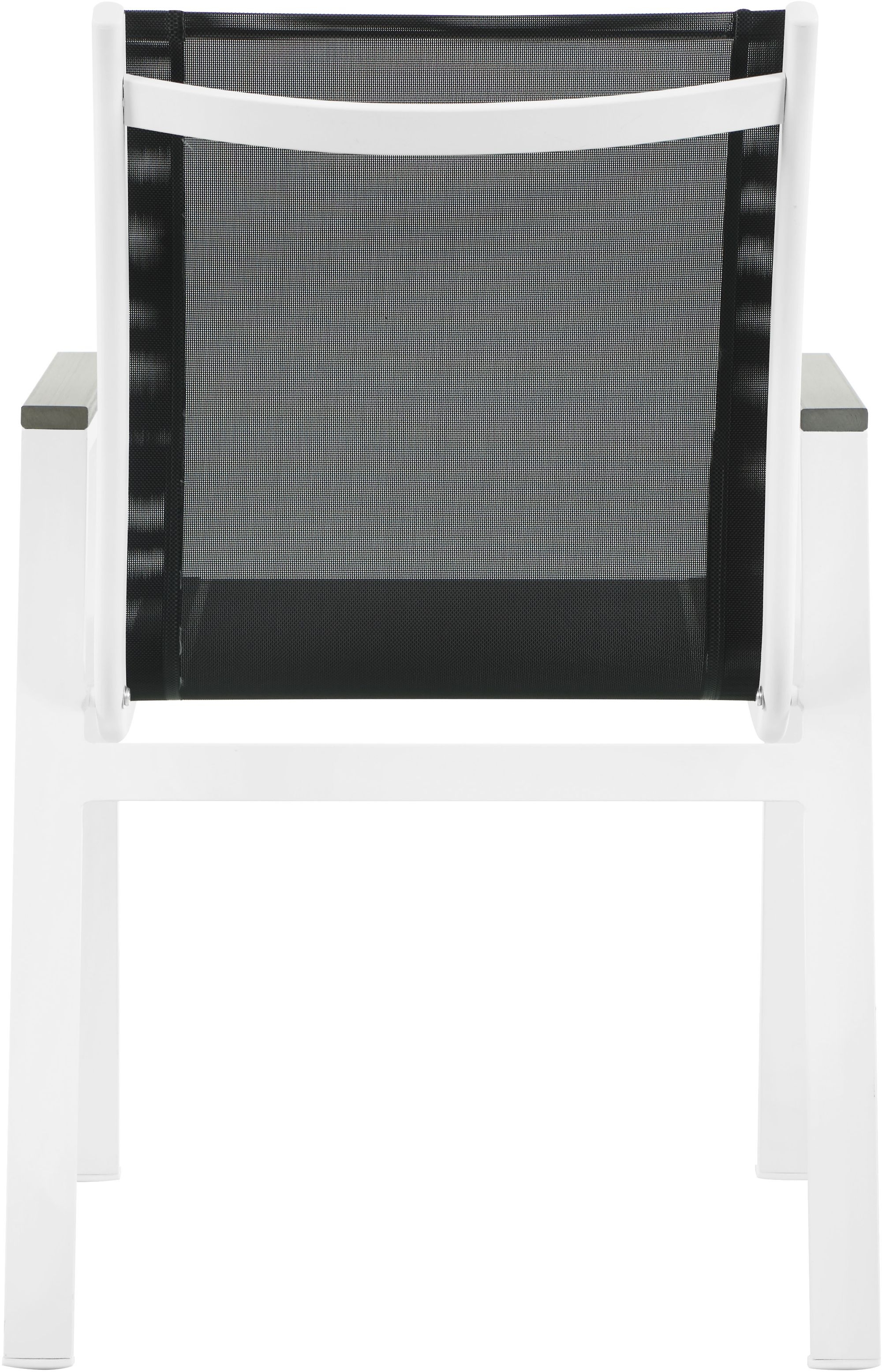 Nizuc Outdoor Patio Mesh Waterproof Fabric Dining Arm Chair with Aluminum Frame