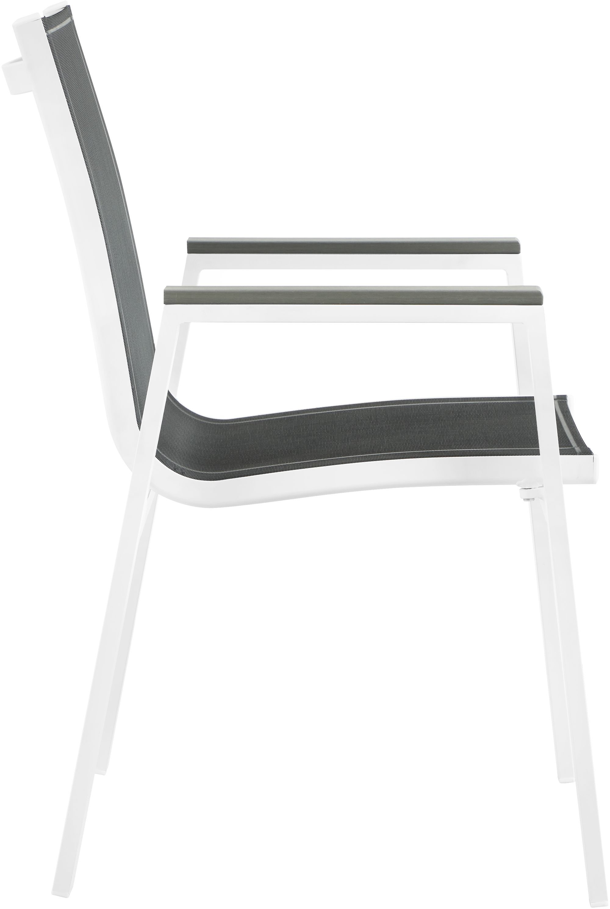 Nizuc Outdoor Patio Mesh Waterproof Fabric Dining Arm Chair with Aluminum Frame