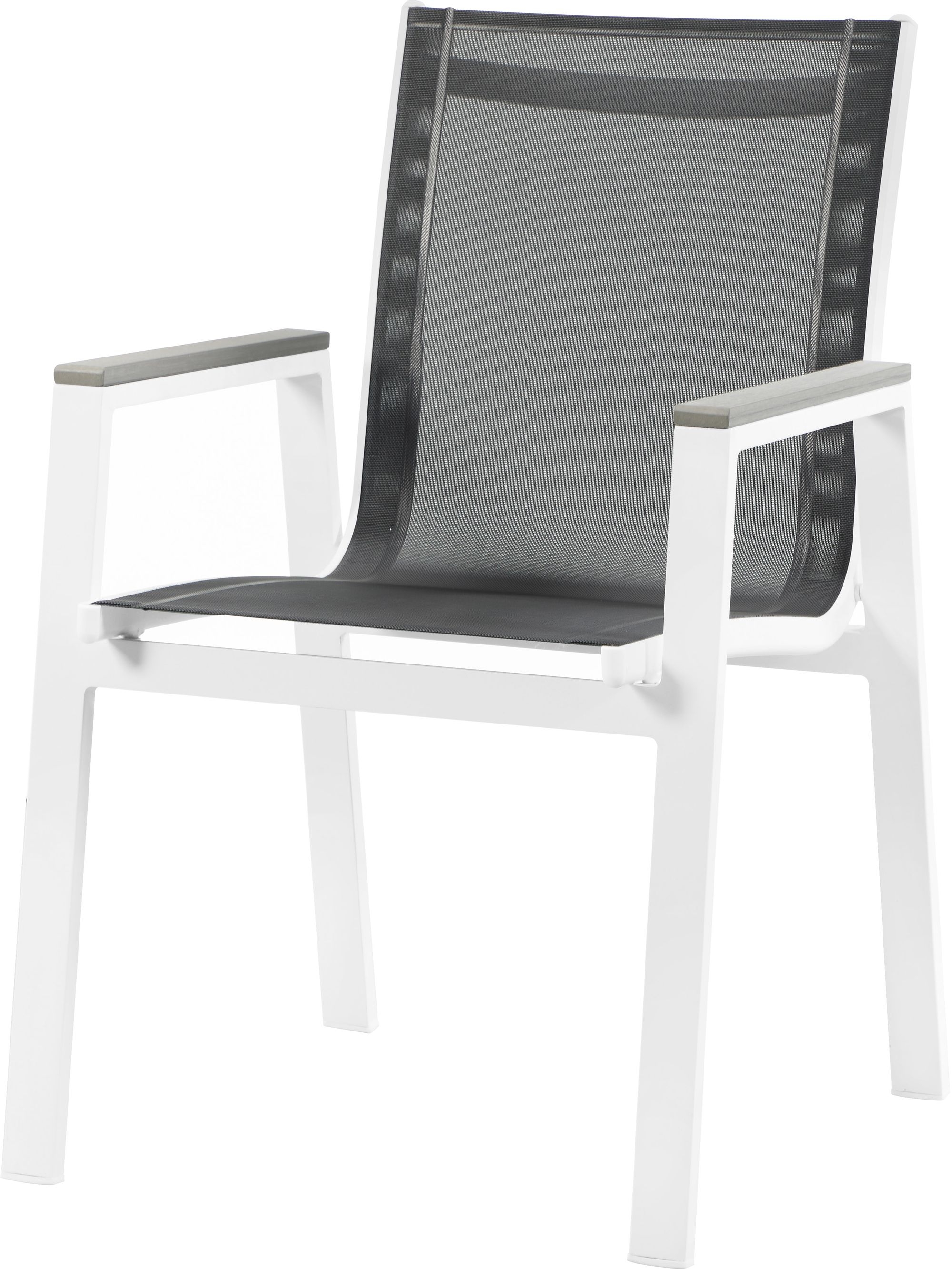Nizuc Outdoor Patio Mesh Waterproof Fabric Dining Arm Chair with Aluminum Frame