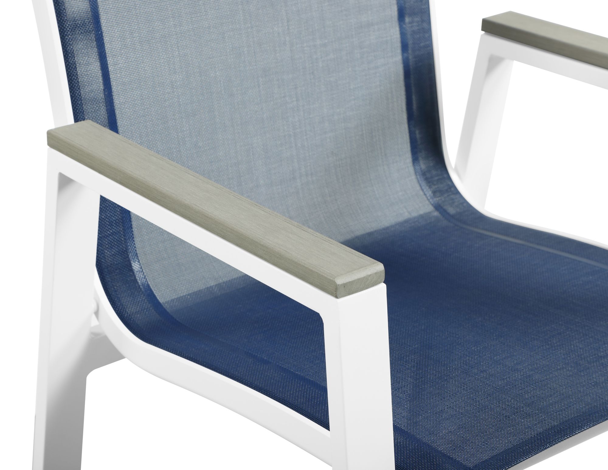 Nizuc Outdoor Patio Mesh Waterproof Fabric Dining Arm Chair with Aluminum Frame