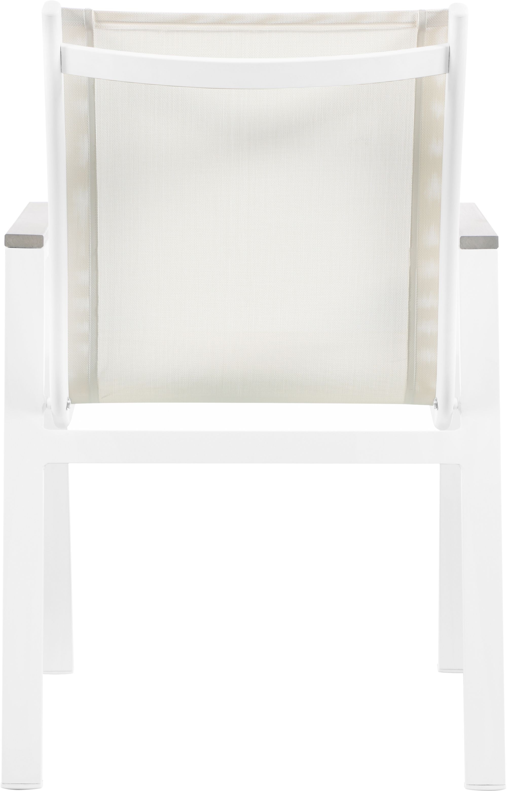 Nizuc Outdoor Patio Mesh Waterproof Fabric Dining Arm Chair with Aluminum Frame