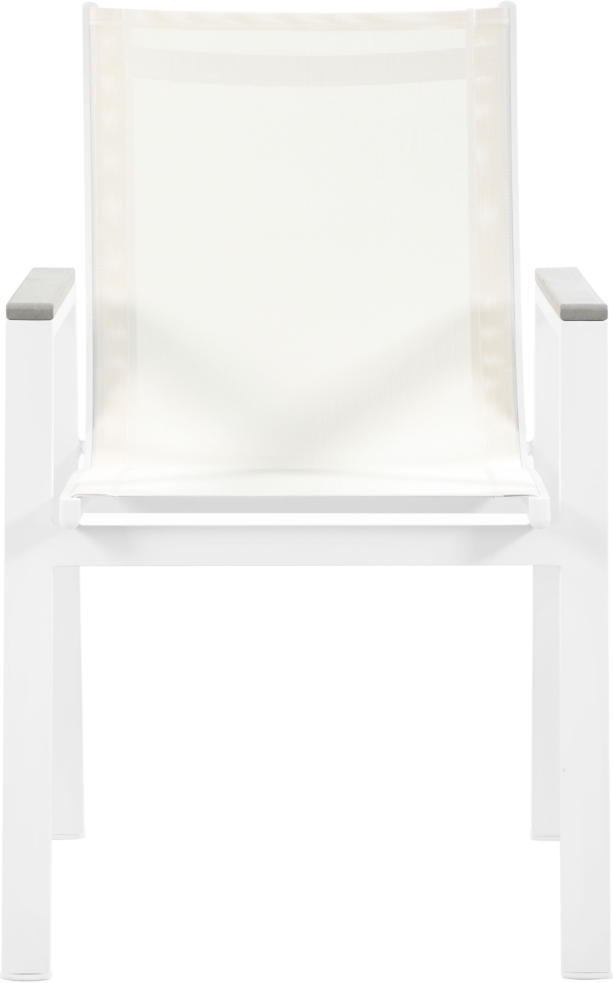 Nizuc Outdoor Patio Mesh Waterproof Fabric Dining Arm Chair with Aluminum Frame