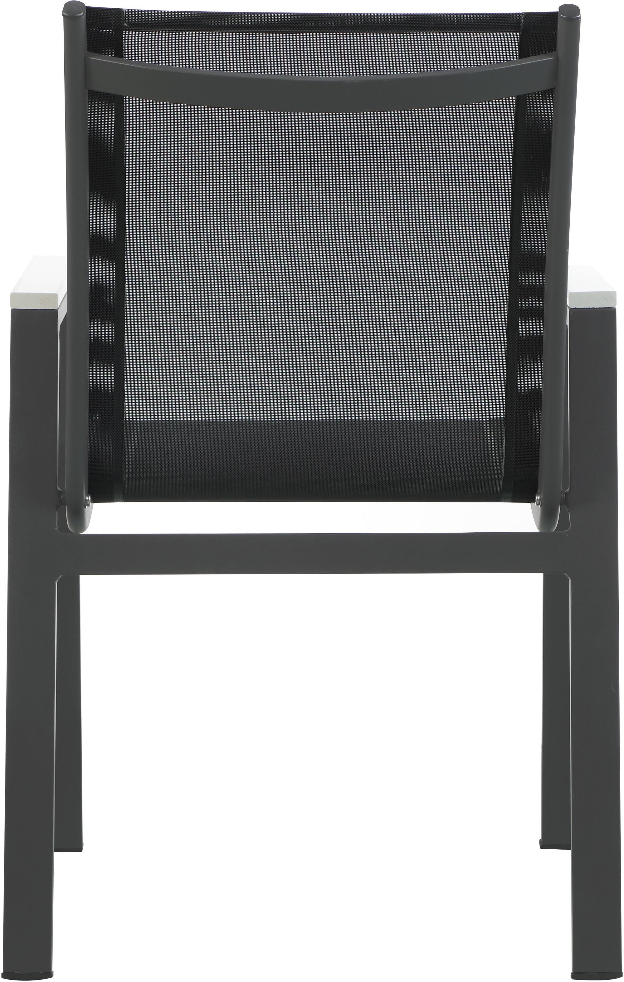 Nizuc Outdoor Patio Mesh Waterproof Fabric Dining Arm Chair with Aluminum Frame