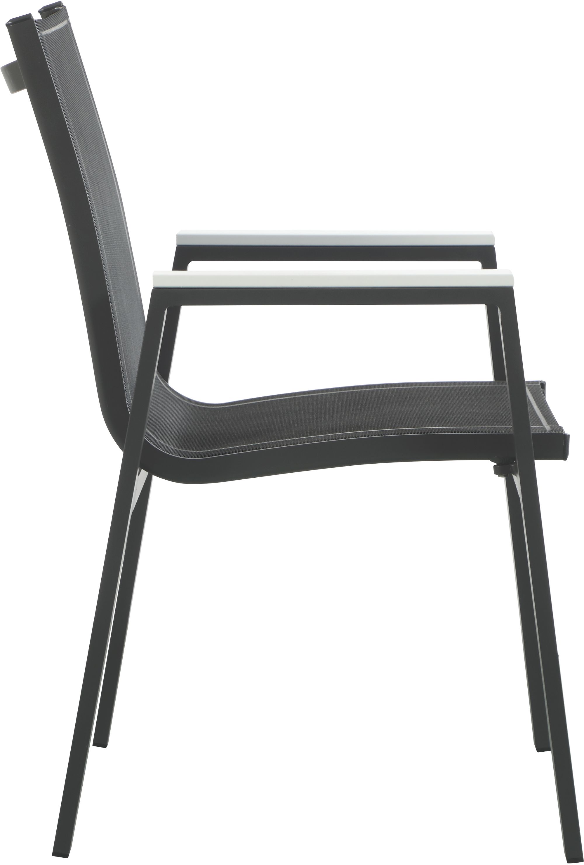 Nizuc Outdoor Patio Mesh Waterproof Fabric Dining Arm Chair with Aluminum Frame