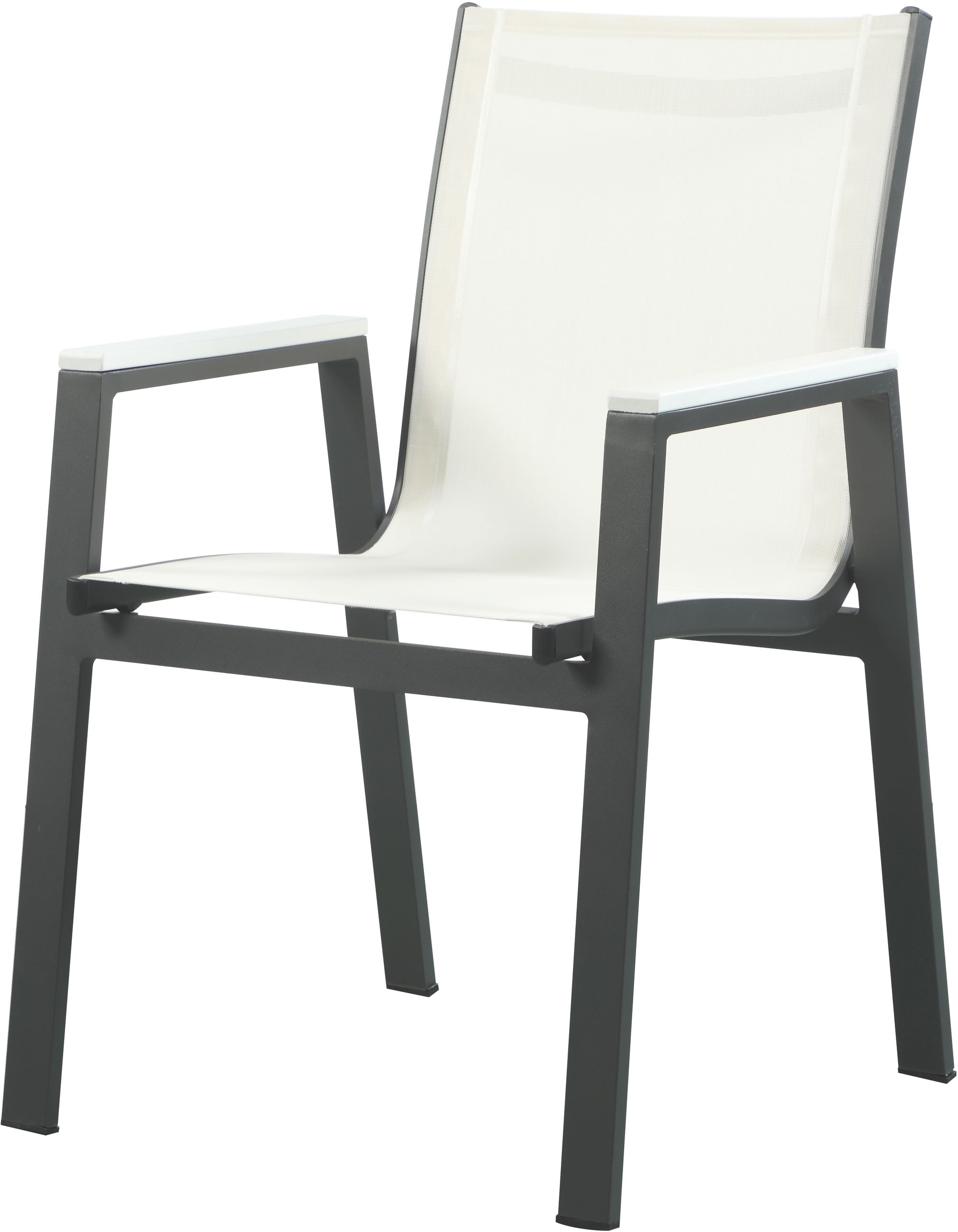 Nizuc Outdoor Patio Mesh Waterproof Fabric Dining Arm Chair with Aluminum Frame