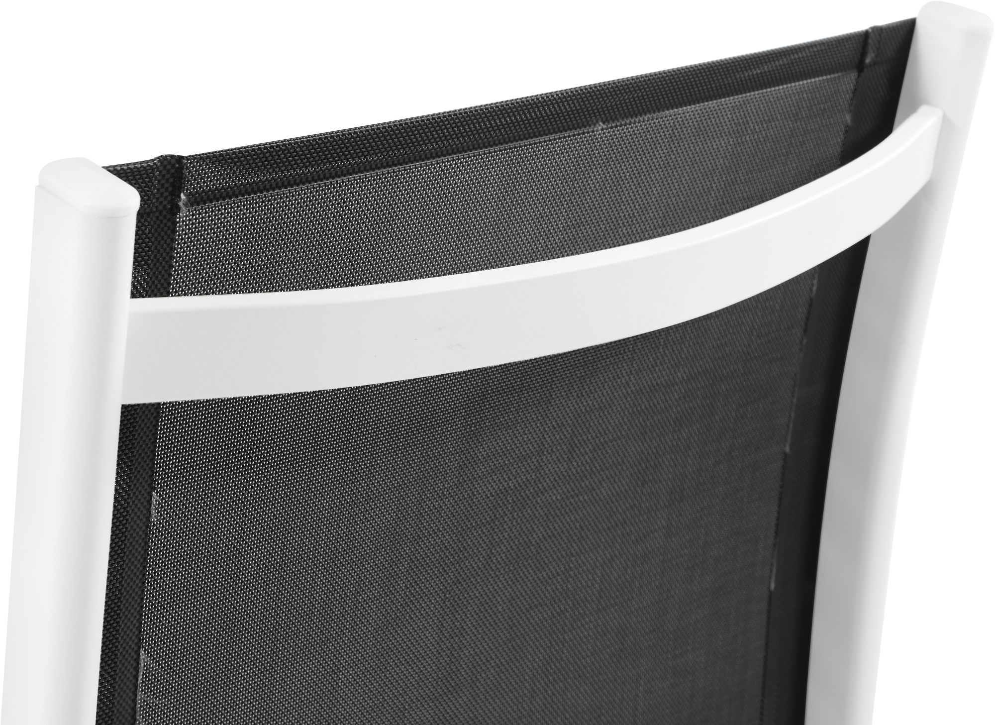 Nizuc Outdoor Patio Mesh Waterproof Fabric Dining Side Chair with White Aluminum Frame