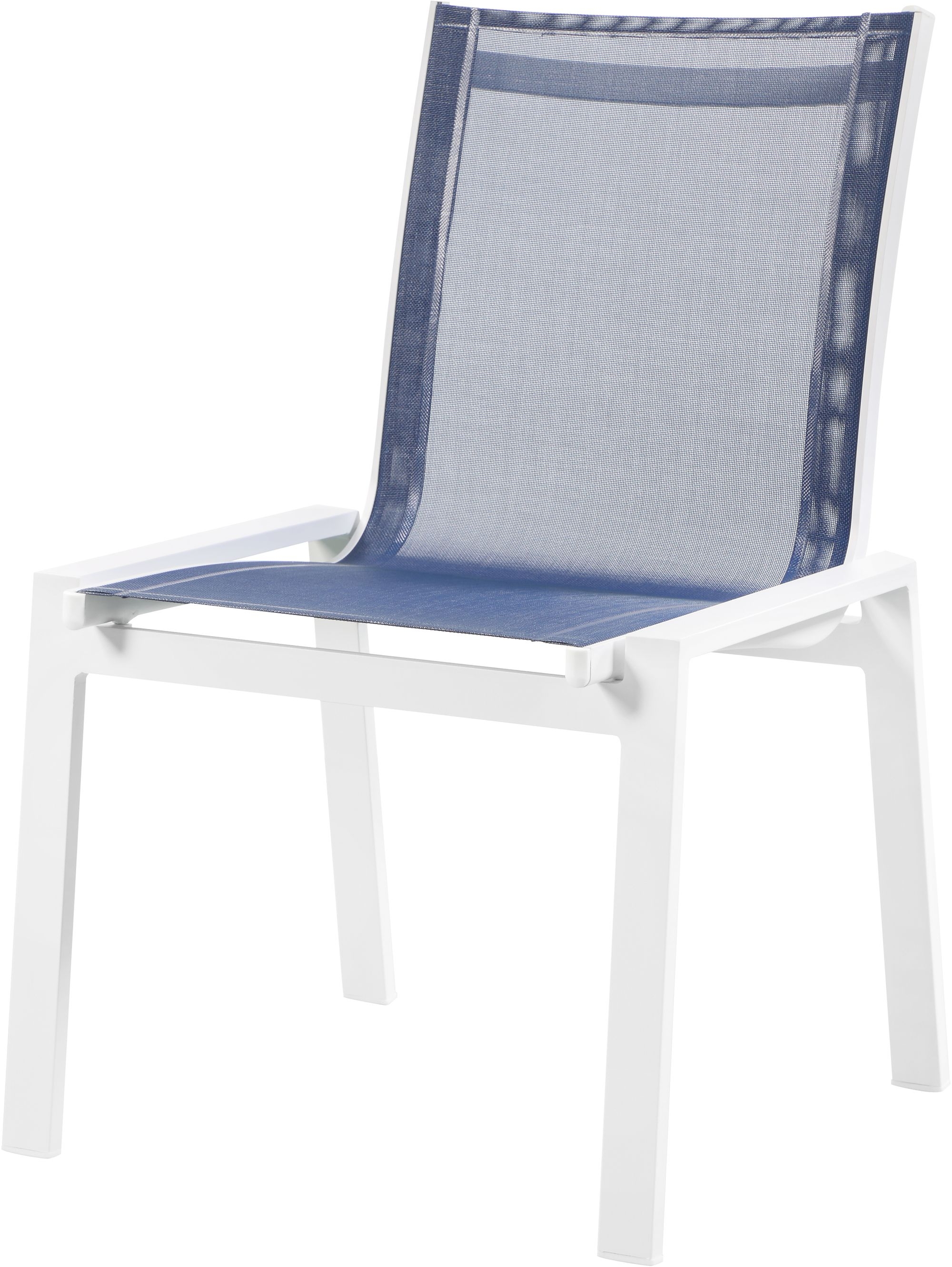 Nizuc Outdoor Patio Mesh Waterproof Fabric Dining Side Chair with Aluminum Frame