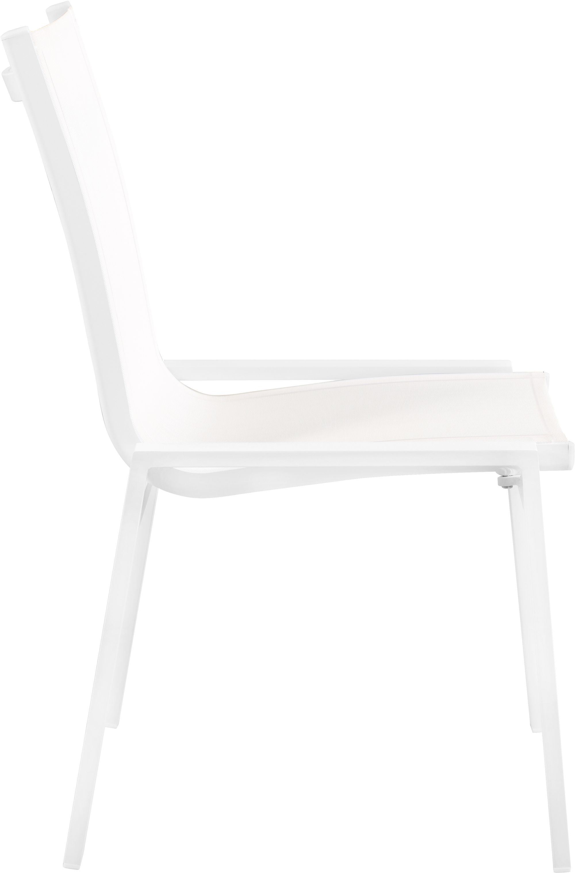 Nizuc Outdoor Patio Mesh Waterproof Fabric Dining Side Chair with Aluminum Frame