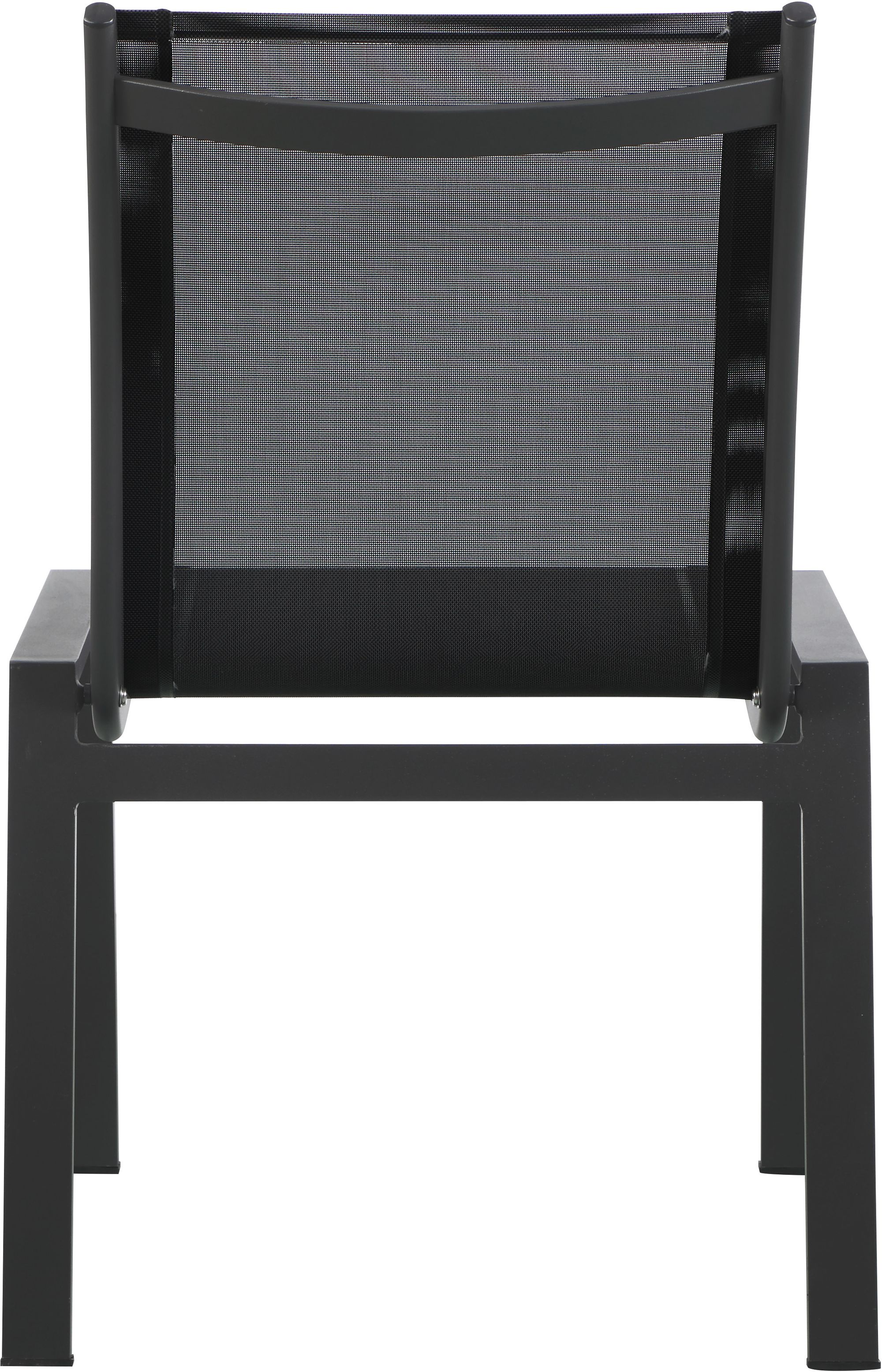 Nizuc Outdoor Patio Mesh Waterproof Fabric Dining Side Chair with Dark Grey Aluminum Frame