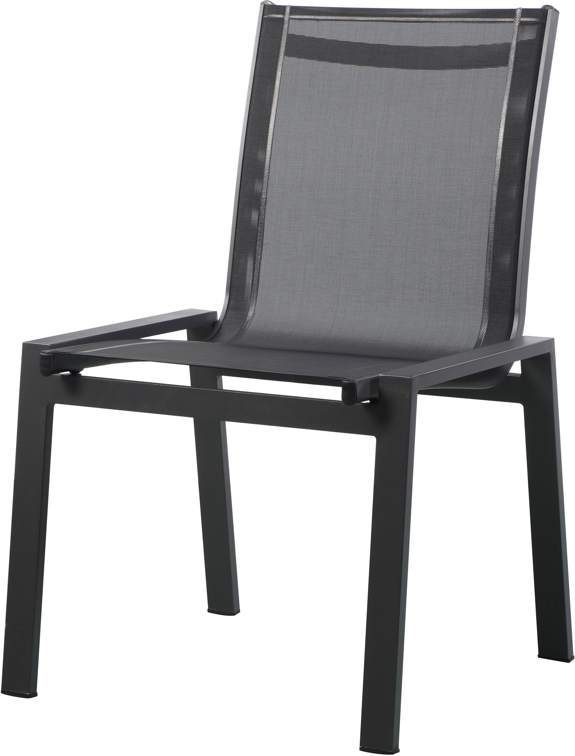 Nizuc Outdoor Patio Mesh Waterproof Fabric Dining Side Chair with Aluminum Frame