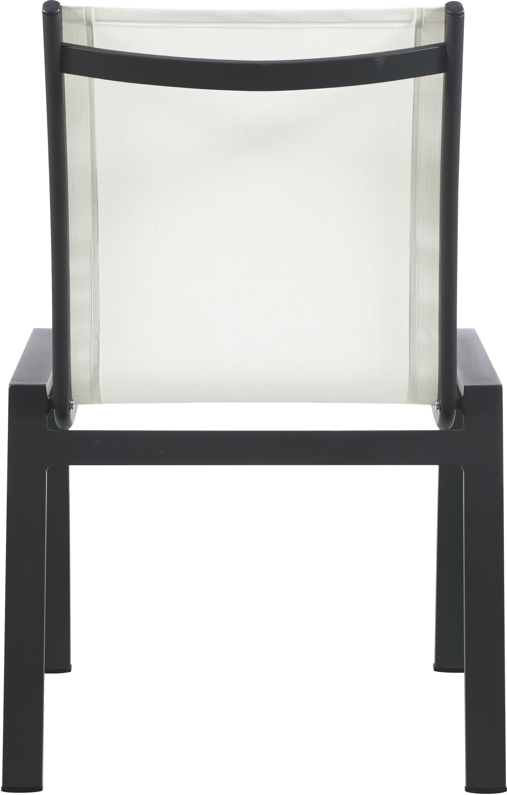 Nizuc Outdoor Patio Mesh Waterproof Fabric Dining Side Chair with Dark Grey Aluminum Frame