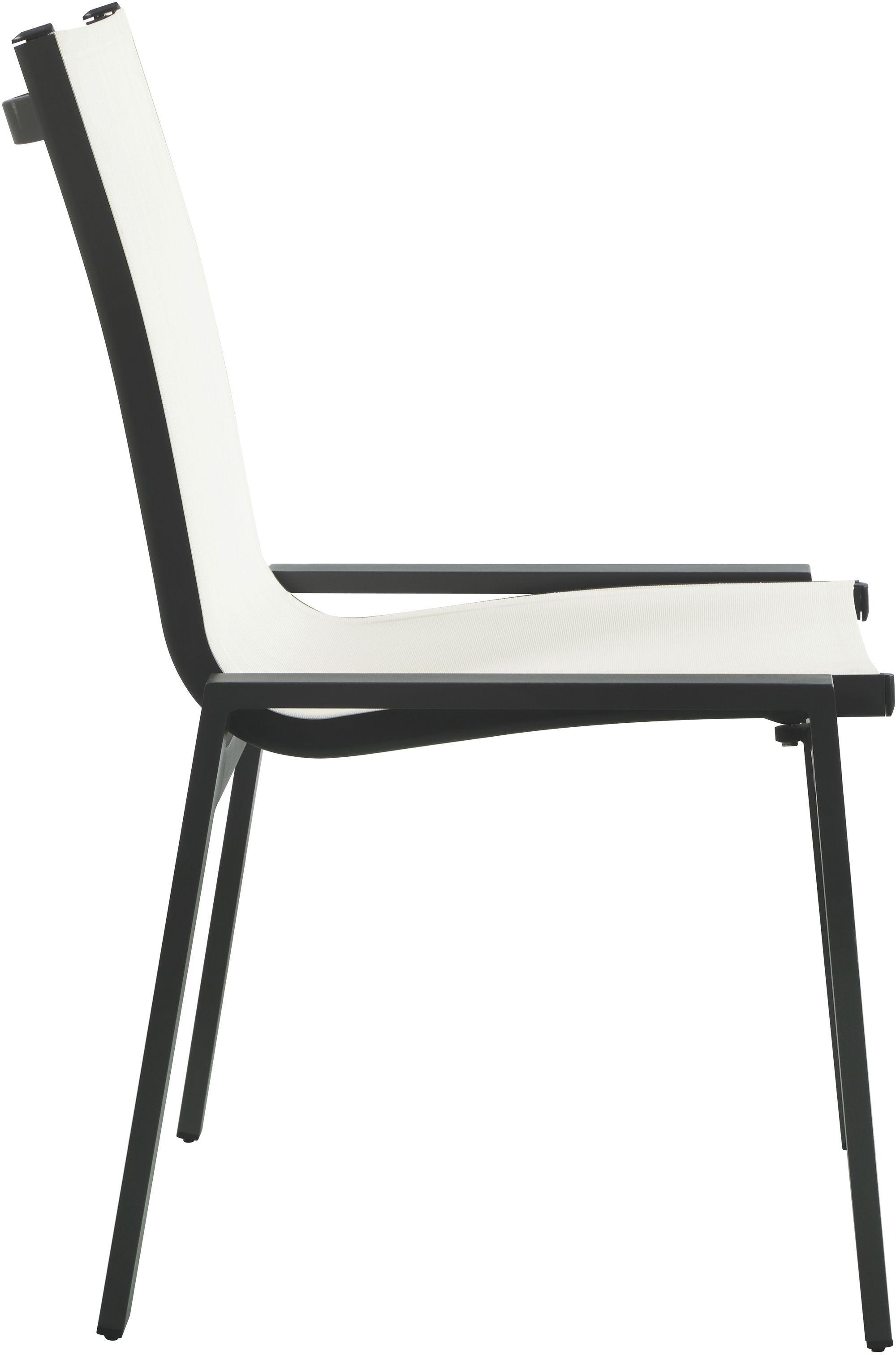 Nizuc Outdoor Patio Mesh Waterproof Fabric Dining Side Chair with Aluminum Frame