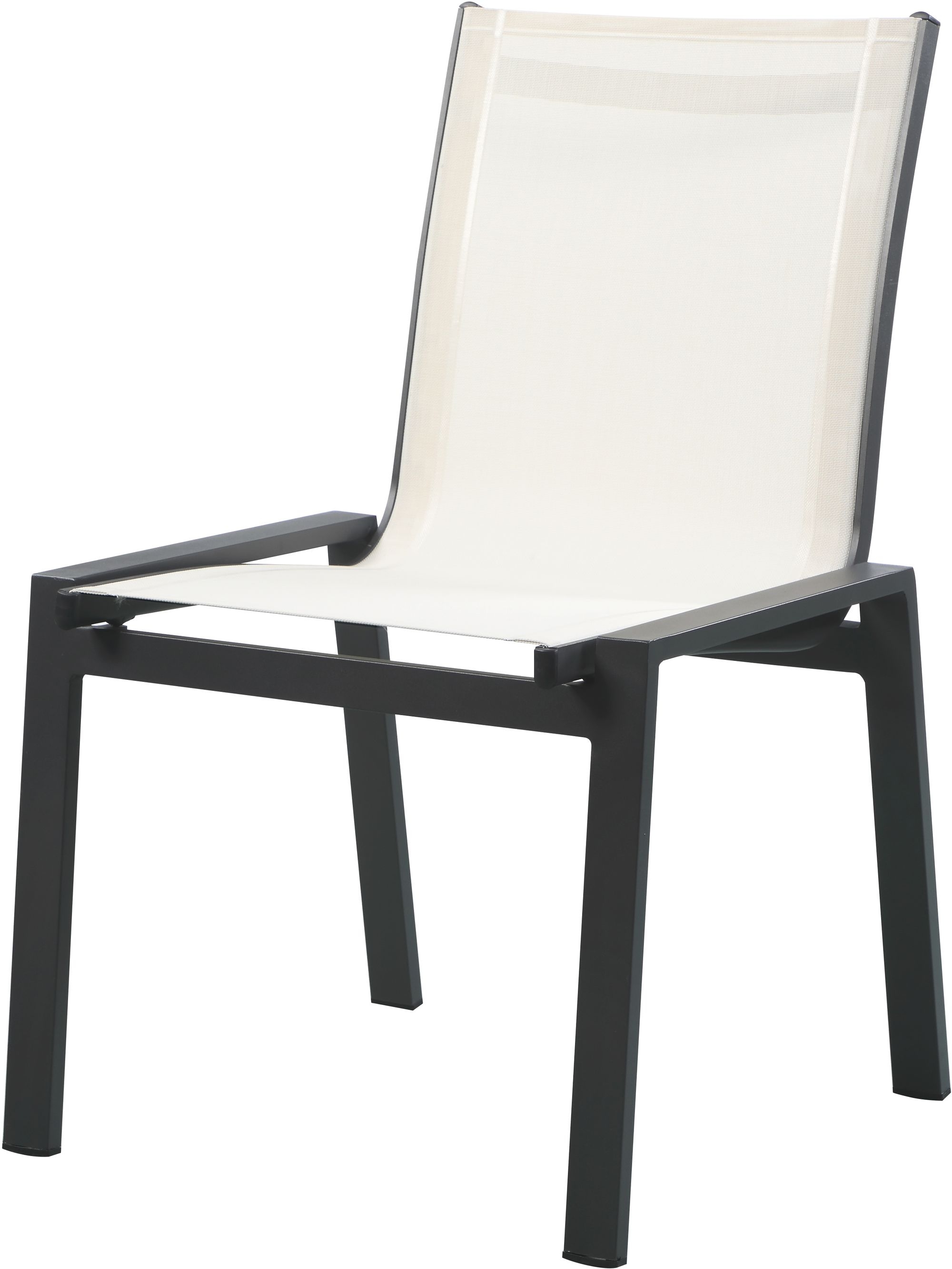 Nizuc Outdoor Patio Mesh Waterproof Fabric Dining Side Chair with Aluminum Frame