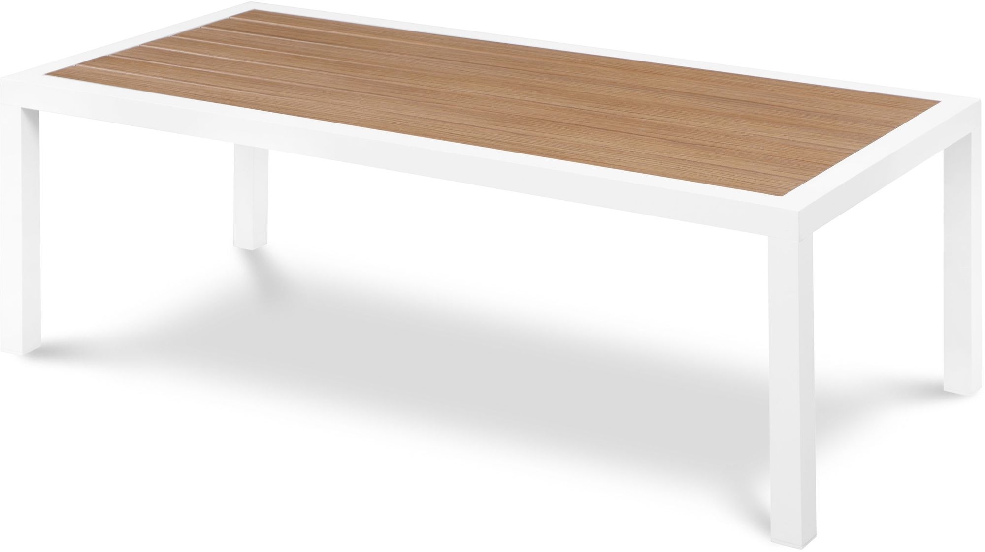 Nizuc 47.5" Rectangular Outdoor Patio Coffee Table with Aluminum Frame