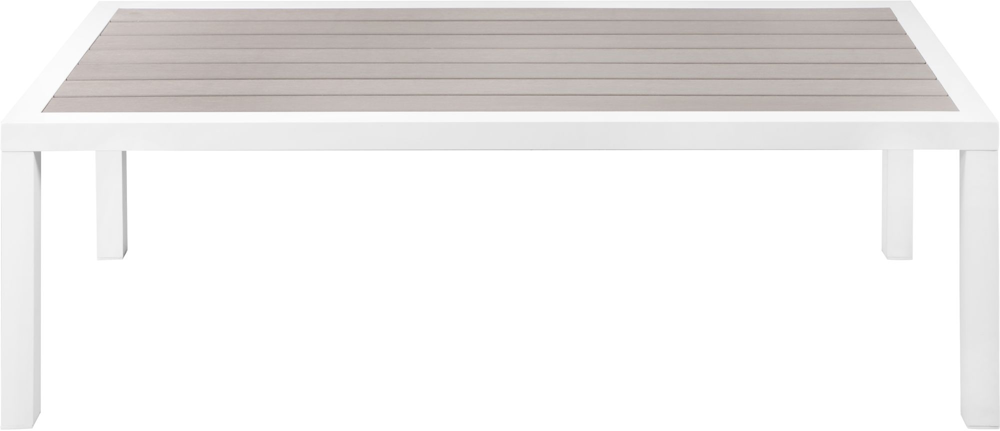 Nizuc 47.5" Rectangular Outdoor Patio Coffee Table with Aluminum Frame