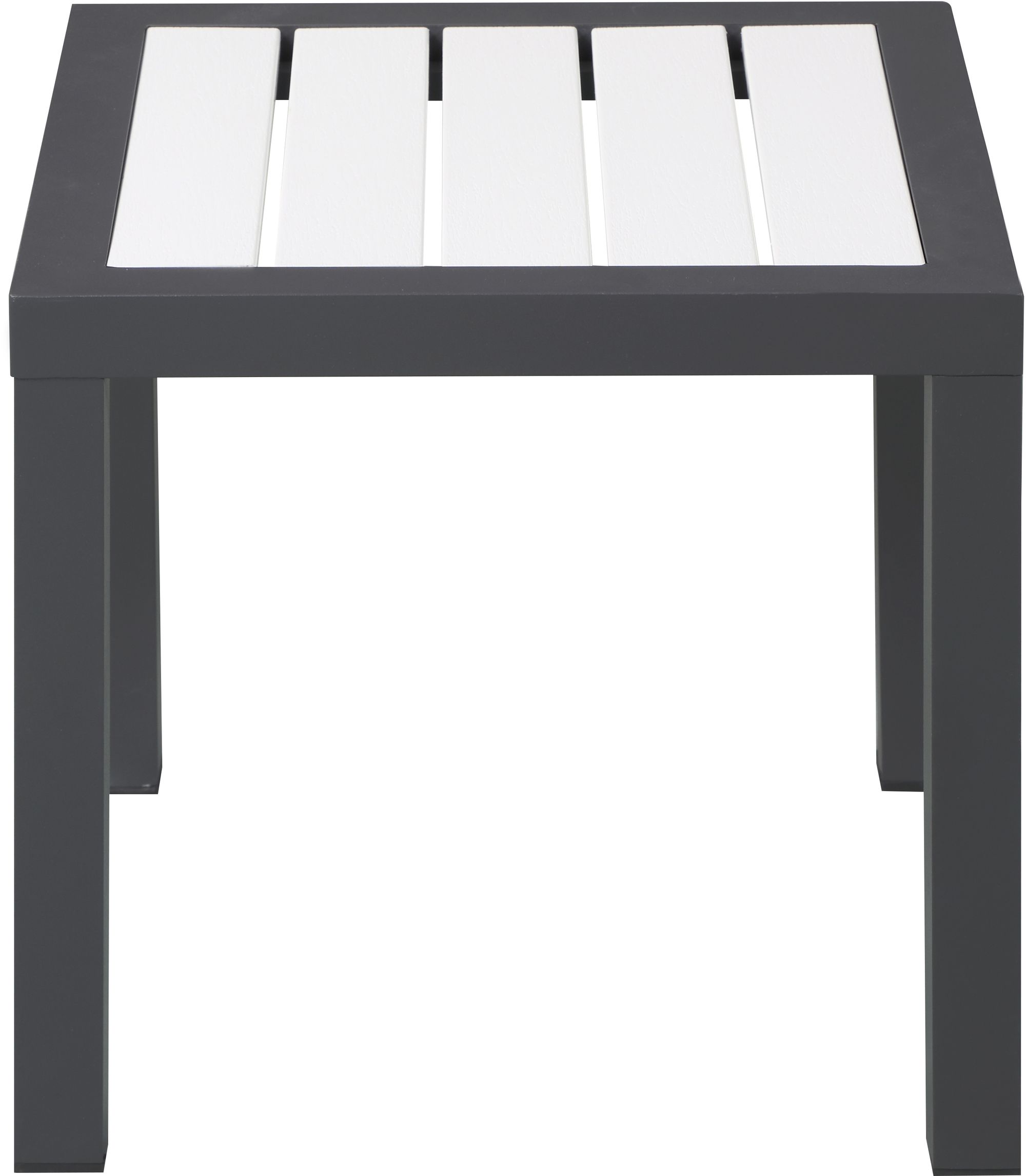 Nizuc 17" Square Outdoor Patio End Table with Aluminum Frame