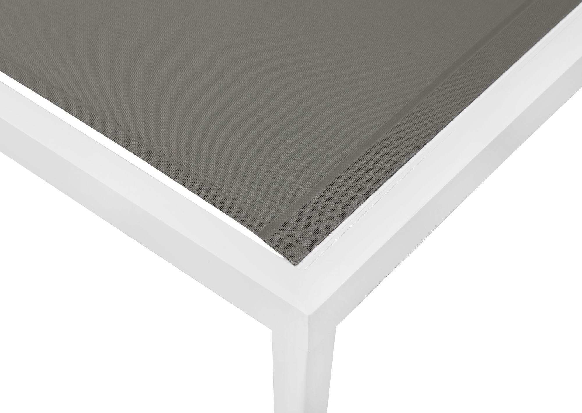 Nizuc Outdoor Patio Adjustable Sun Chaise Lounge Chair with White Aluminum Frame