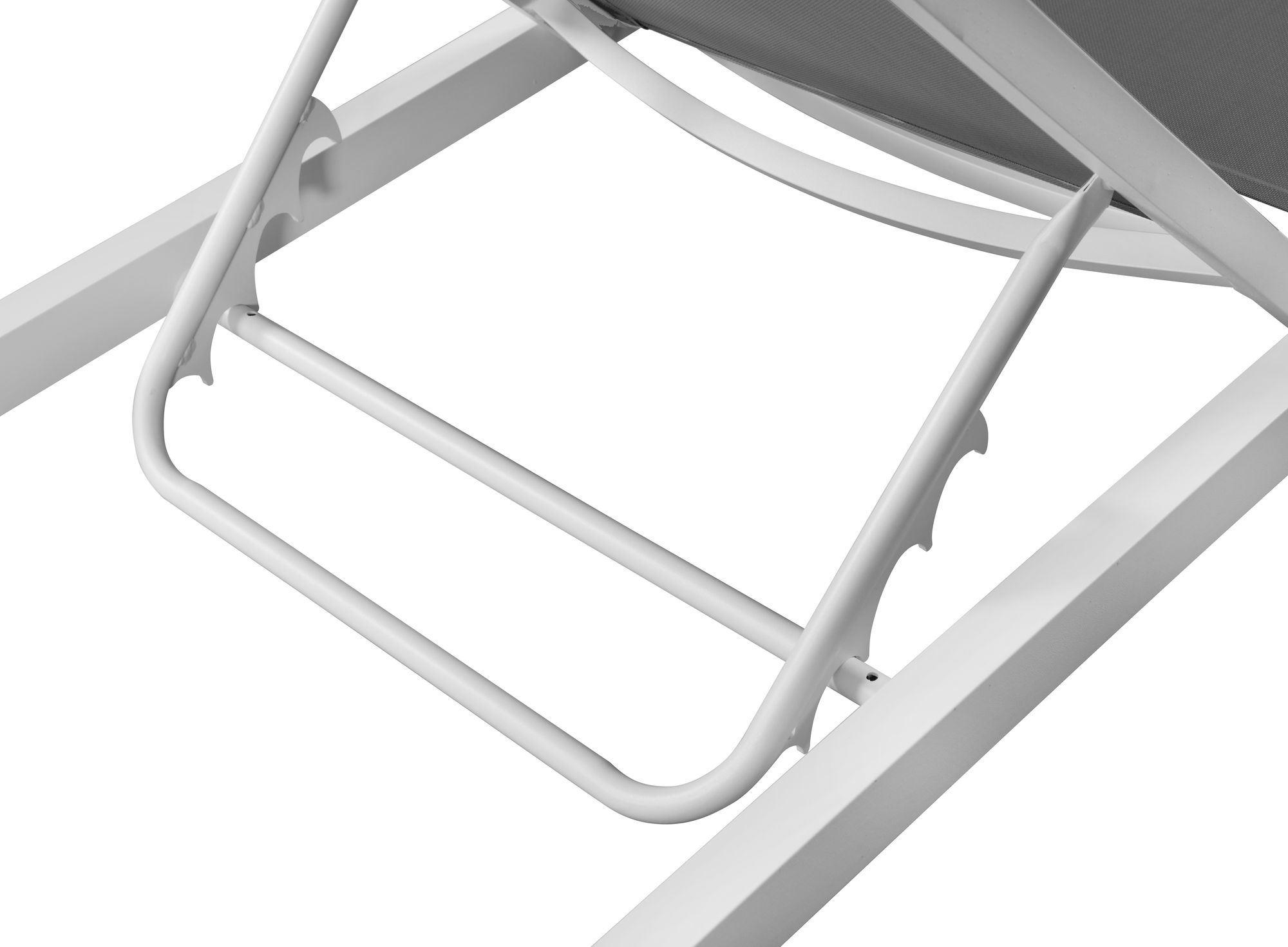 Nizuc Outdoor Patio Adjustable Sun Chaise Lounge Chair with White Aluminum Frame