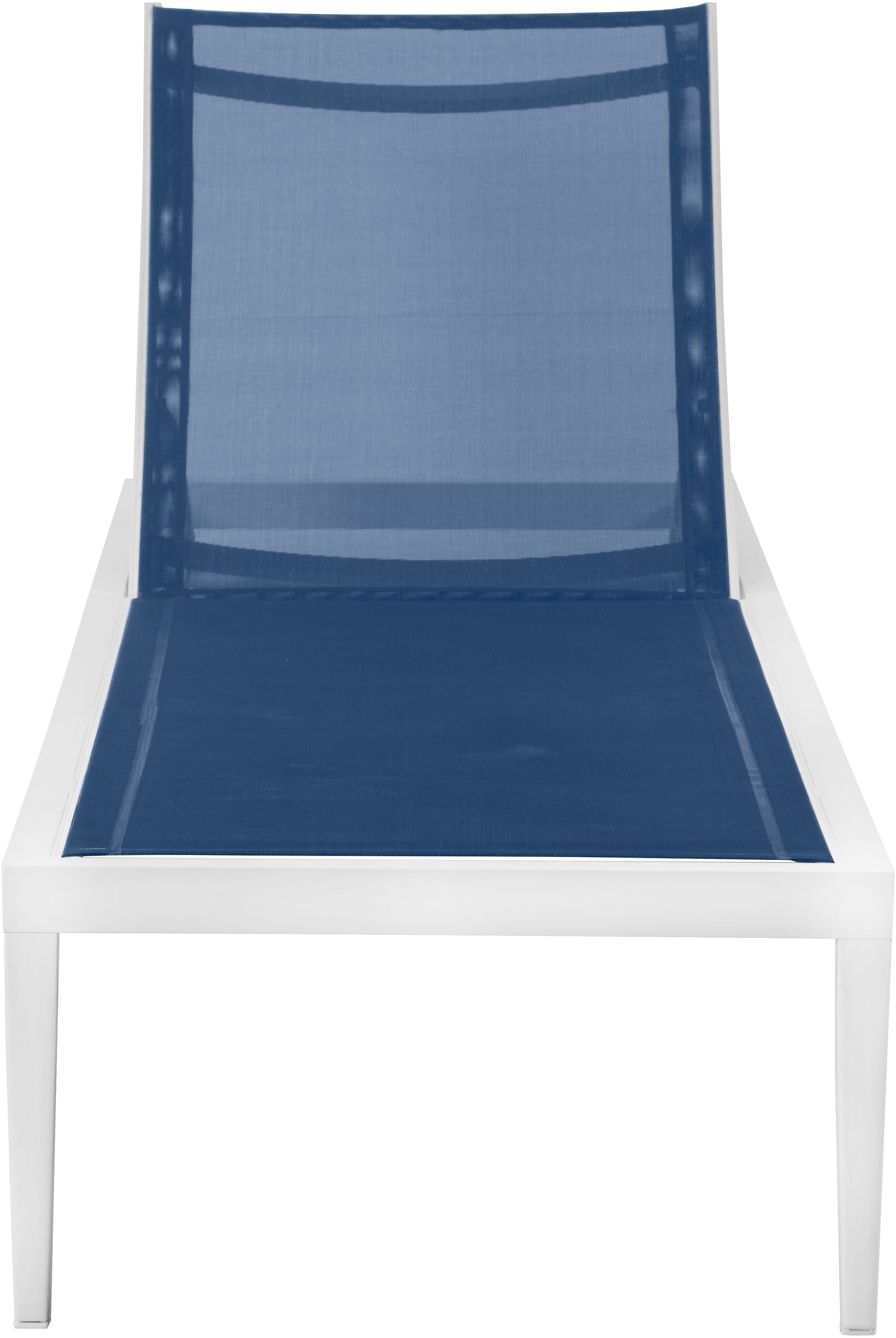 Nizuc Outdoor Patio Adjustable Sun Chaise Lounge Chair with White Aluminum Frame