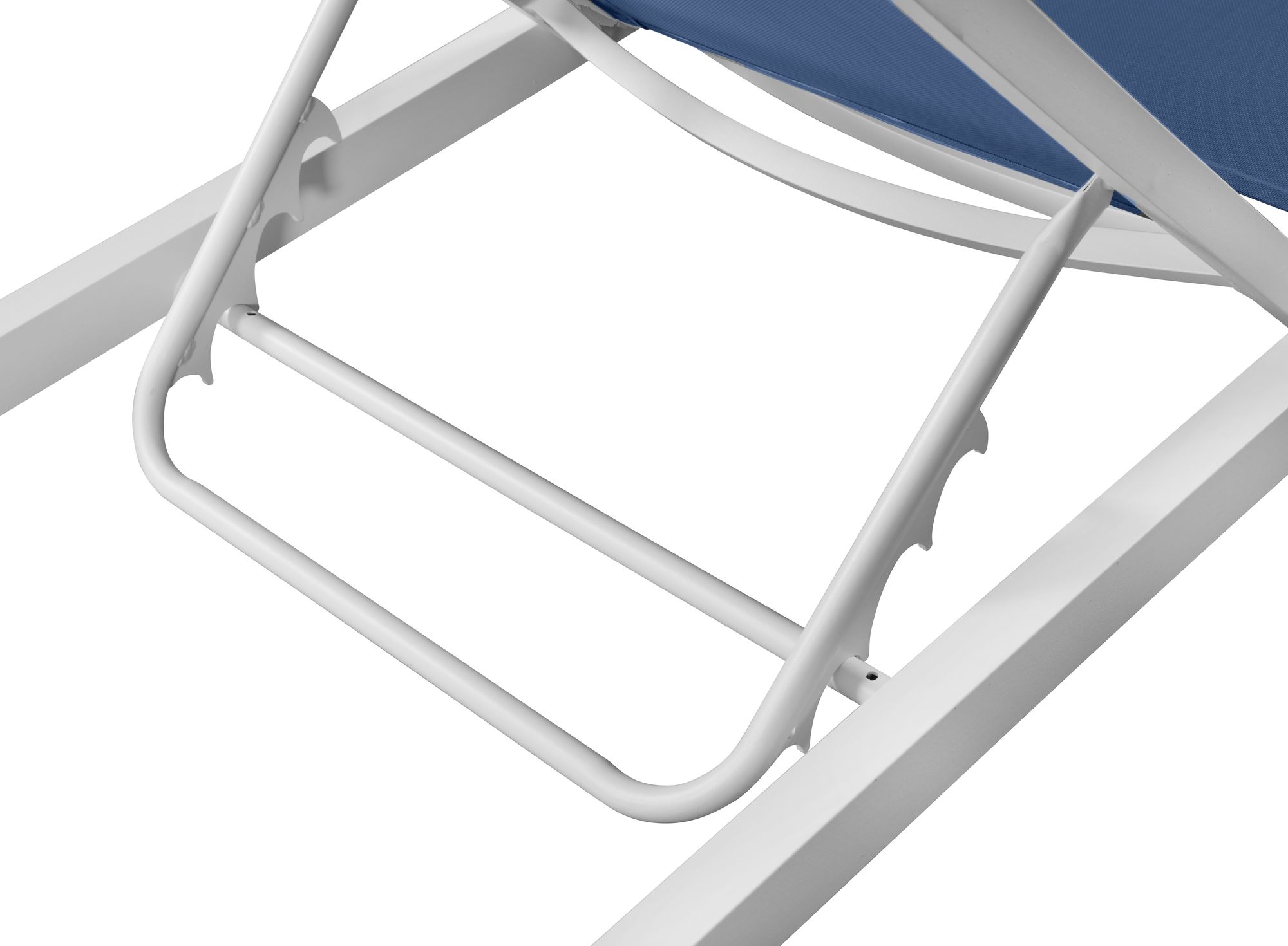 Nizuc Outdoor Patio Adjustable Sun Chaise Lounge Chair with White Aluminum Frame