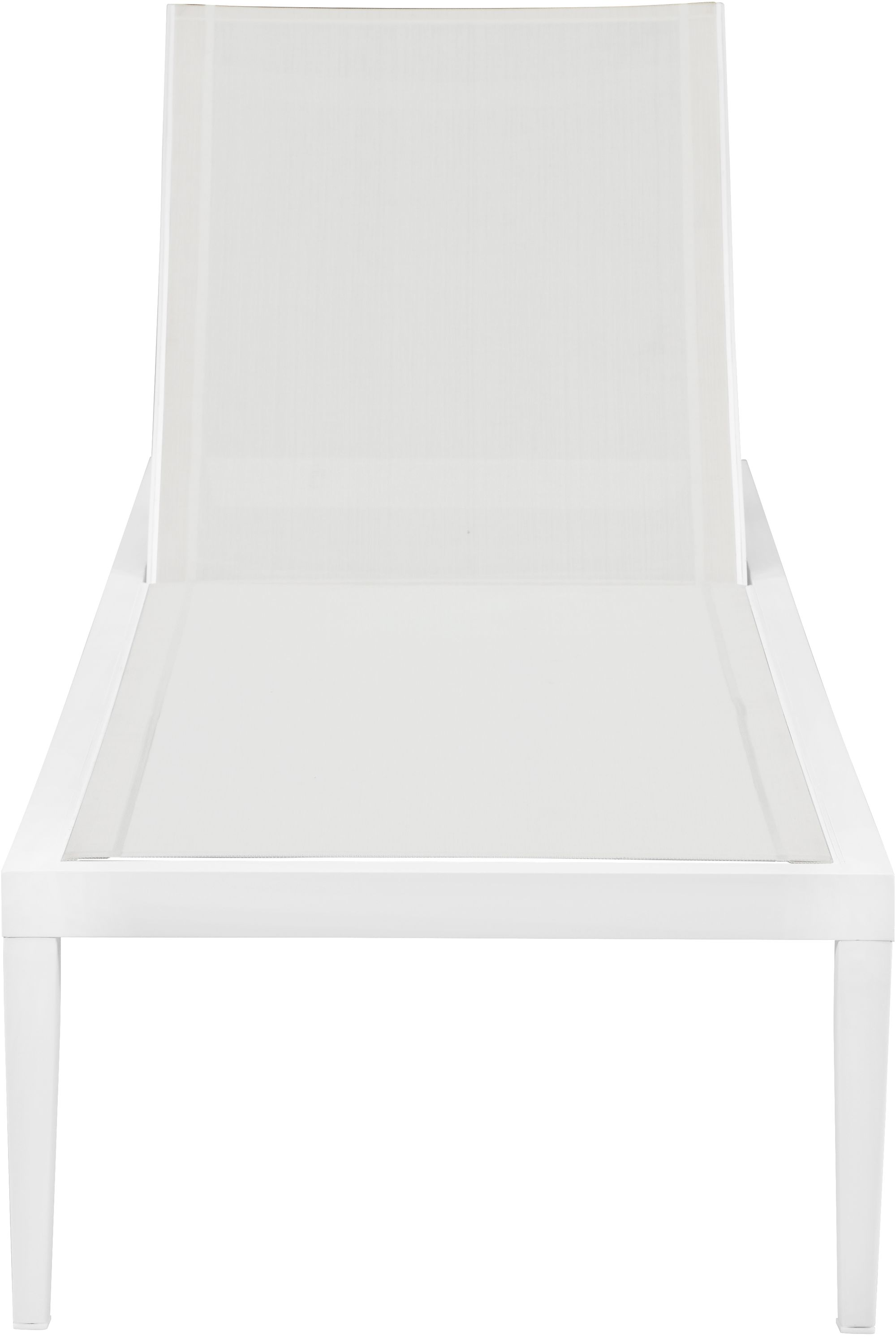 Nizuc Outdoor Patio Adjustable Sun Chaise Lounge Chair with White Aluminum Frame