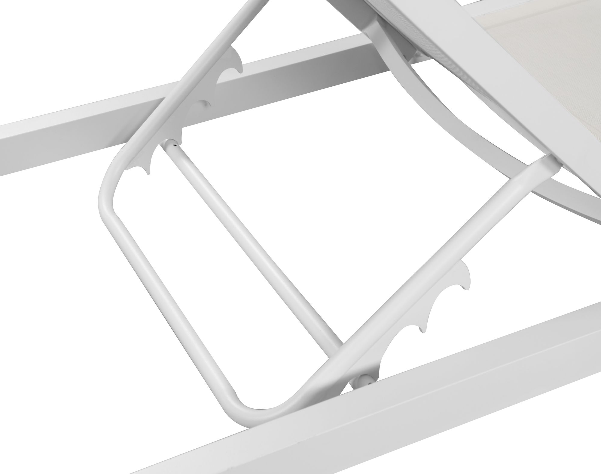 Nizuc Outdoor Patio Adjustable Sun Chaise Lounge Chair with White Aluminum Frame