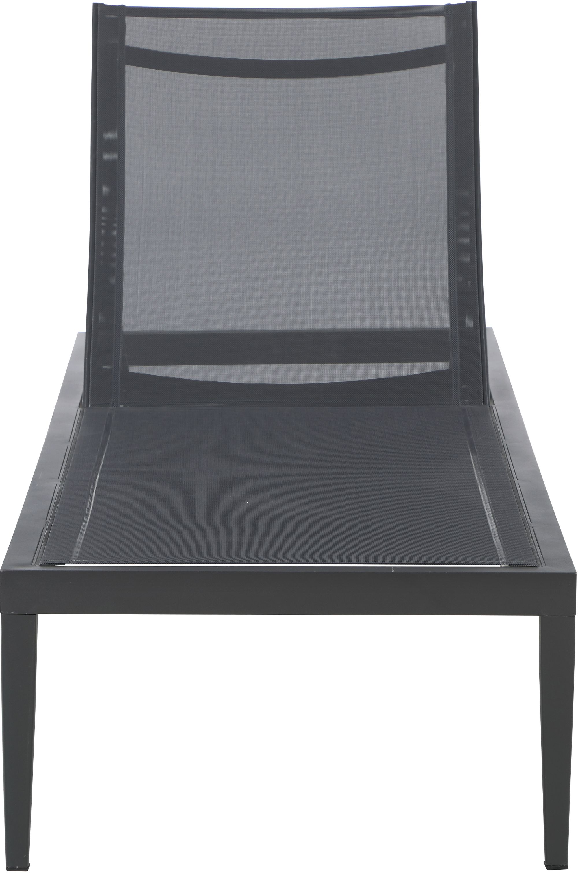 Nizuc Outdoor Patio Adjustable Sun Chaise Lounge Chair with Dark Grey Aluminum Frame