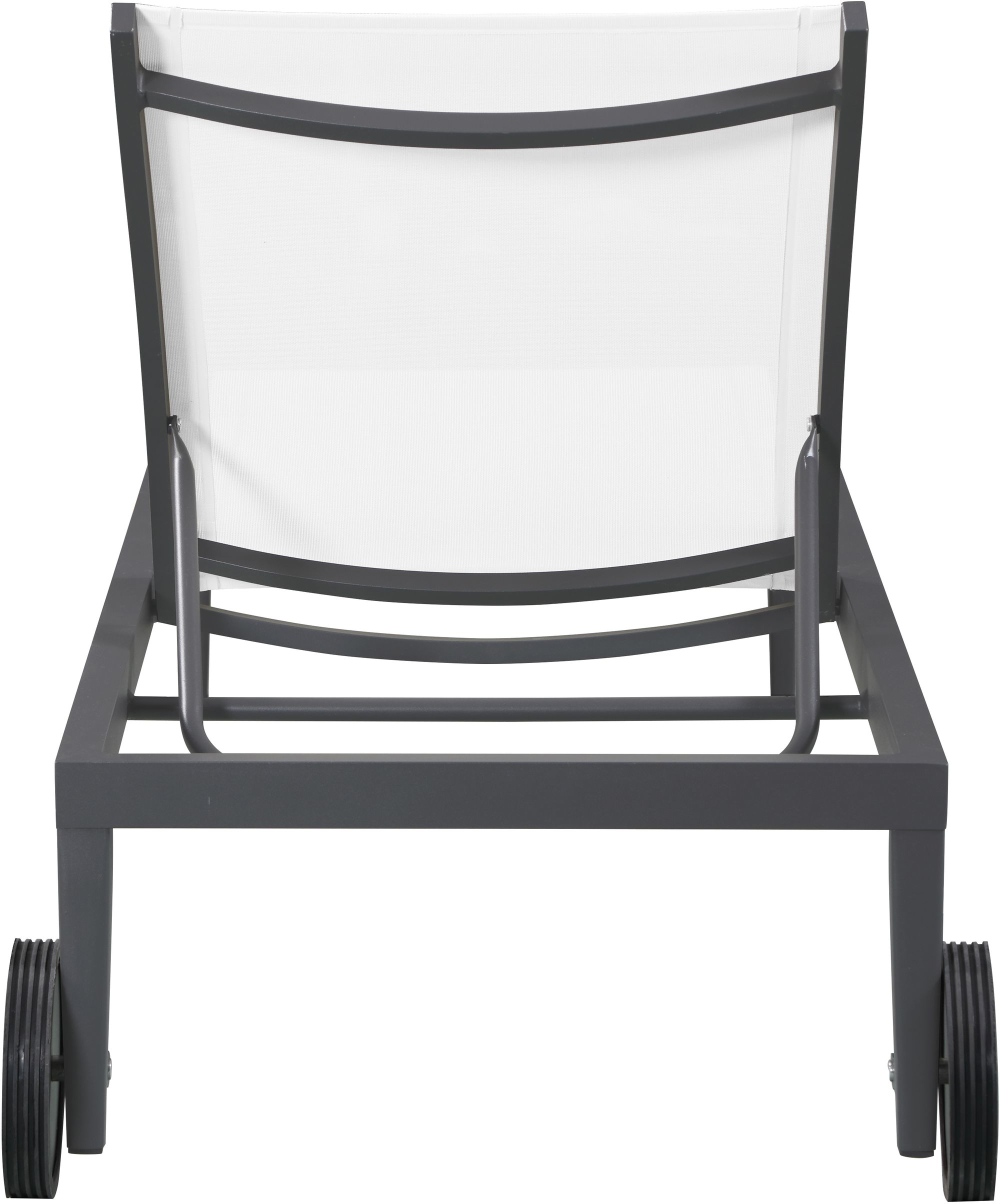 Nizuc Outdoor Patio Adjustable Sun Chaise Lounge Chair with Dark Grey Aluminum Frame
