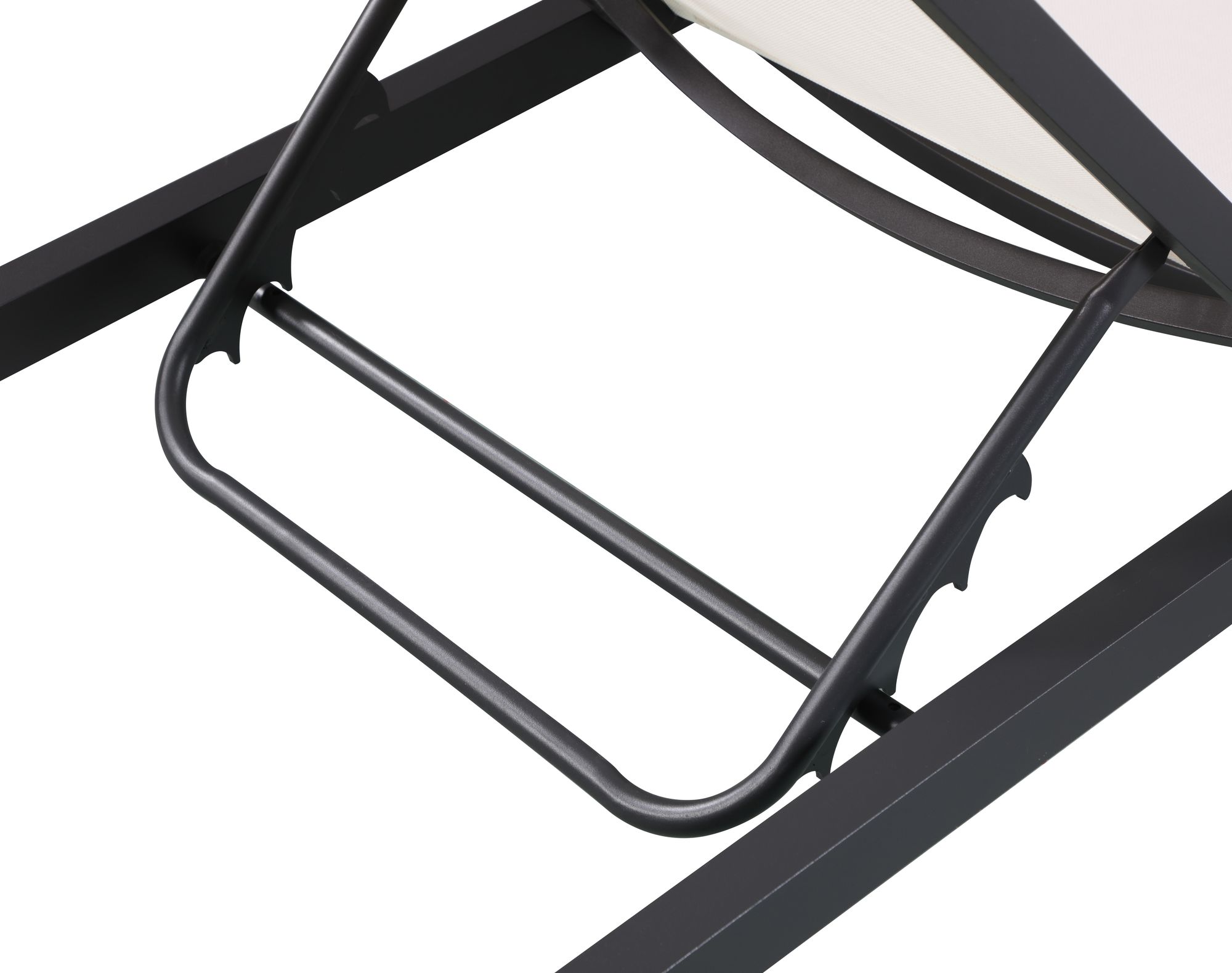 Nizuc Outdoor Patio Adjustable Sun Chaise Lounge Chair with Dark Grey Aluminum Frame