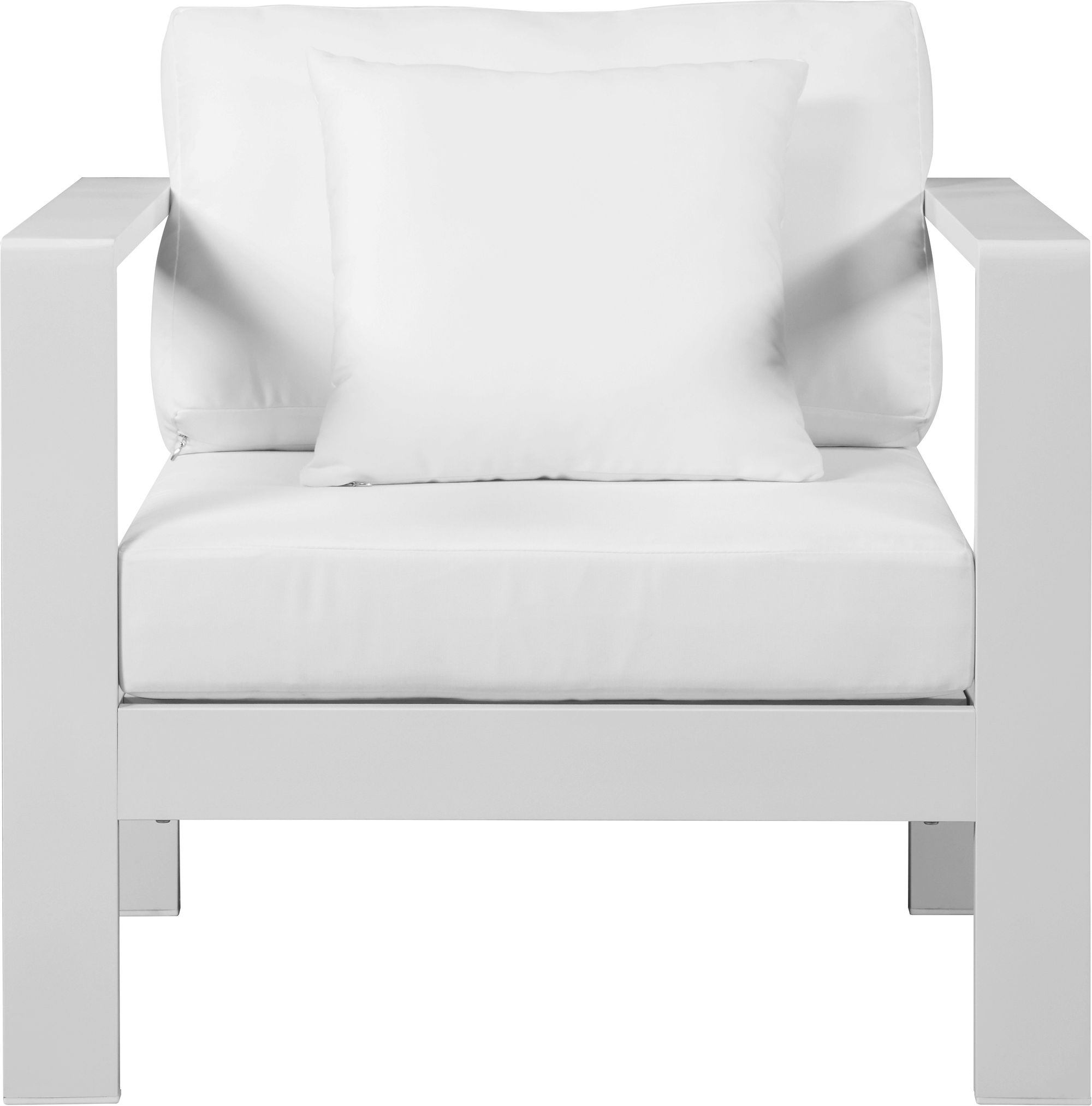 Nizuc Outdoor Patio Waterproof Fabric Modular Arm Chair with Aluminum Frame
