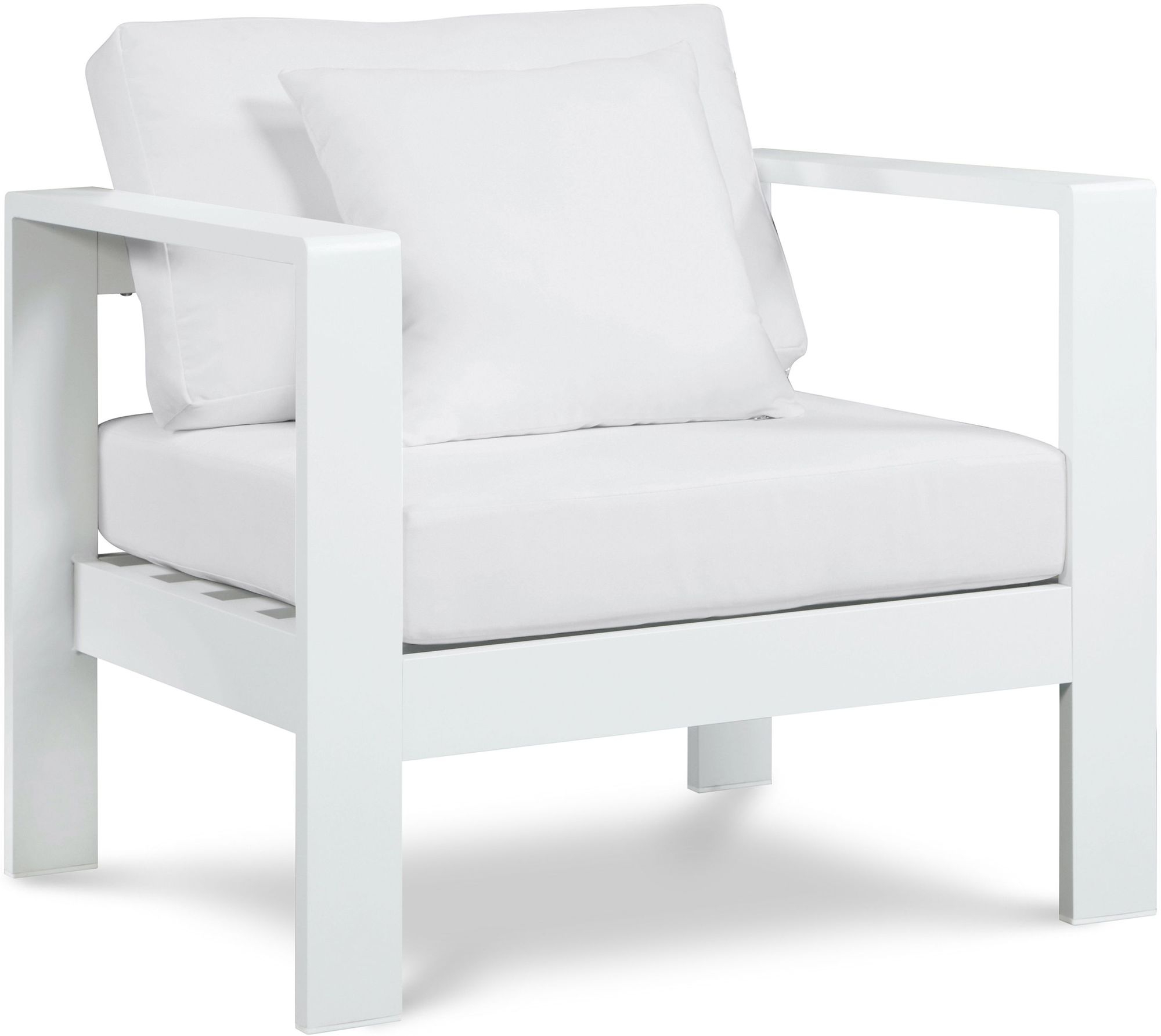 Nizuc Outdoor Patio Waterproof Fabric Modular Arm Chair with Aluminum Frame
