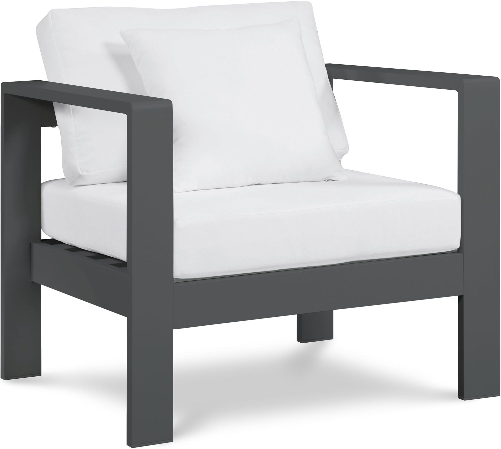 Nizuc Outdoor Patio Waterproof Fabric Modular Arm Chair with Aluminum Frame