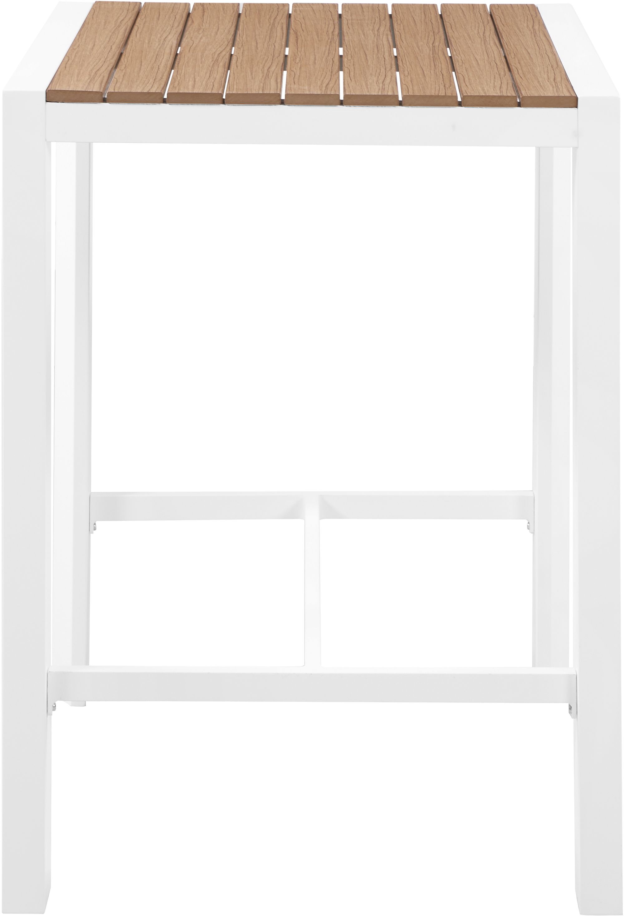 Nizuc 27.5" Outdoor Patio Square Aluminum Bar Table