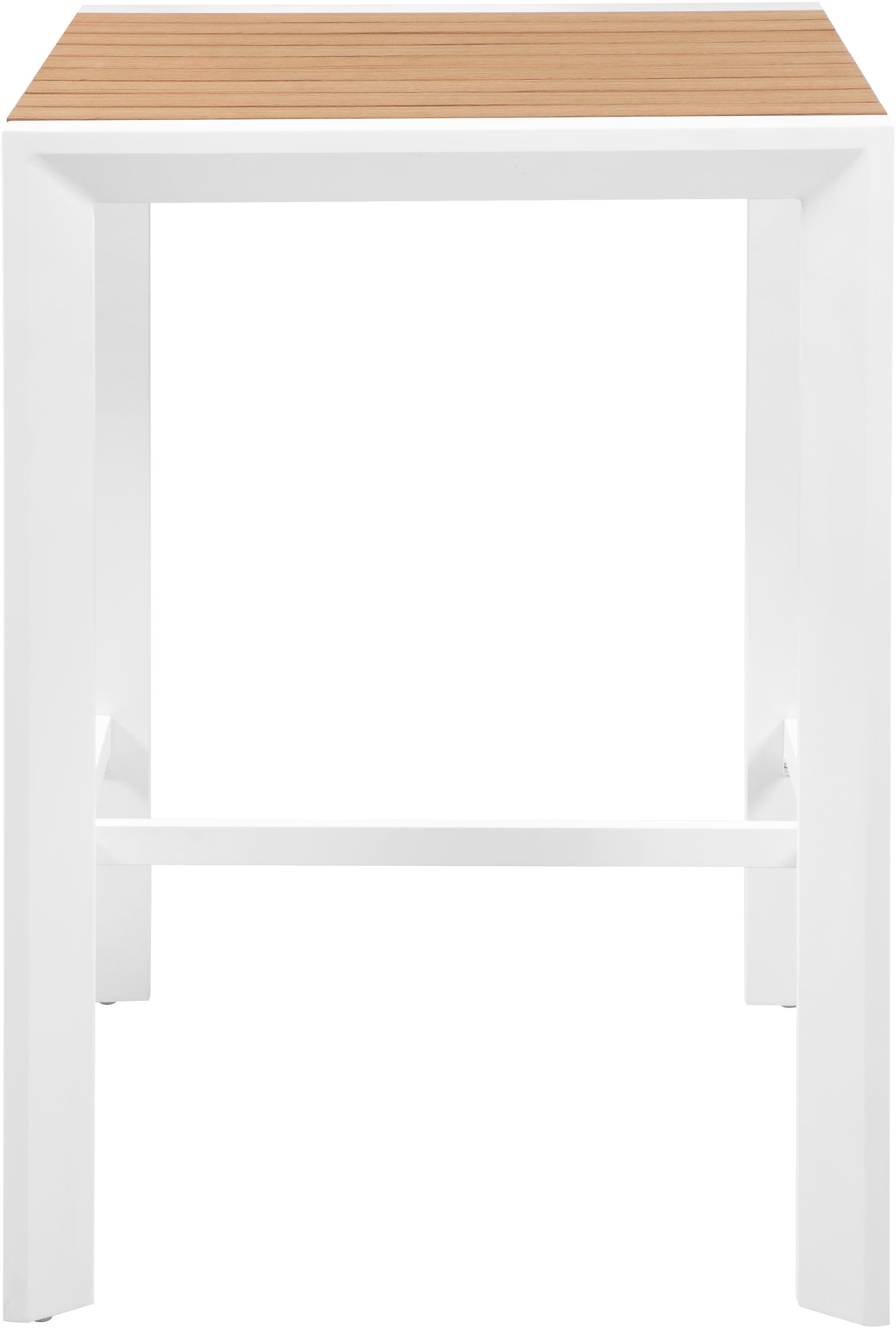 Nizuc 27.5" Outdoor Patio Square Aluminum Bar Table