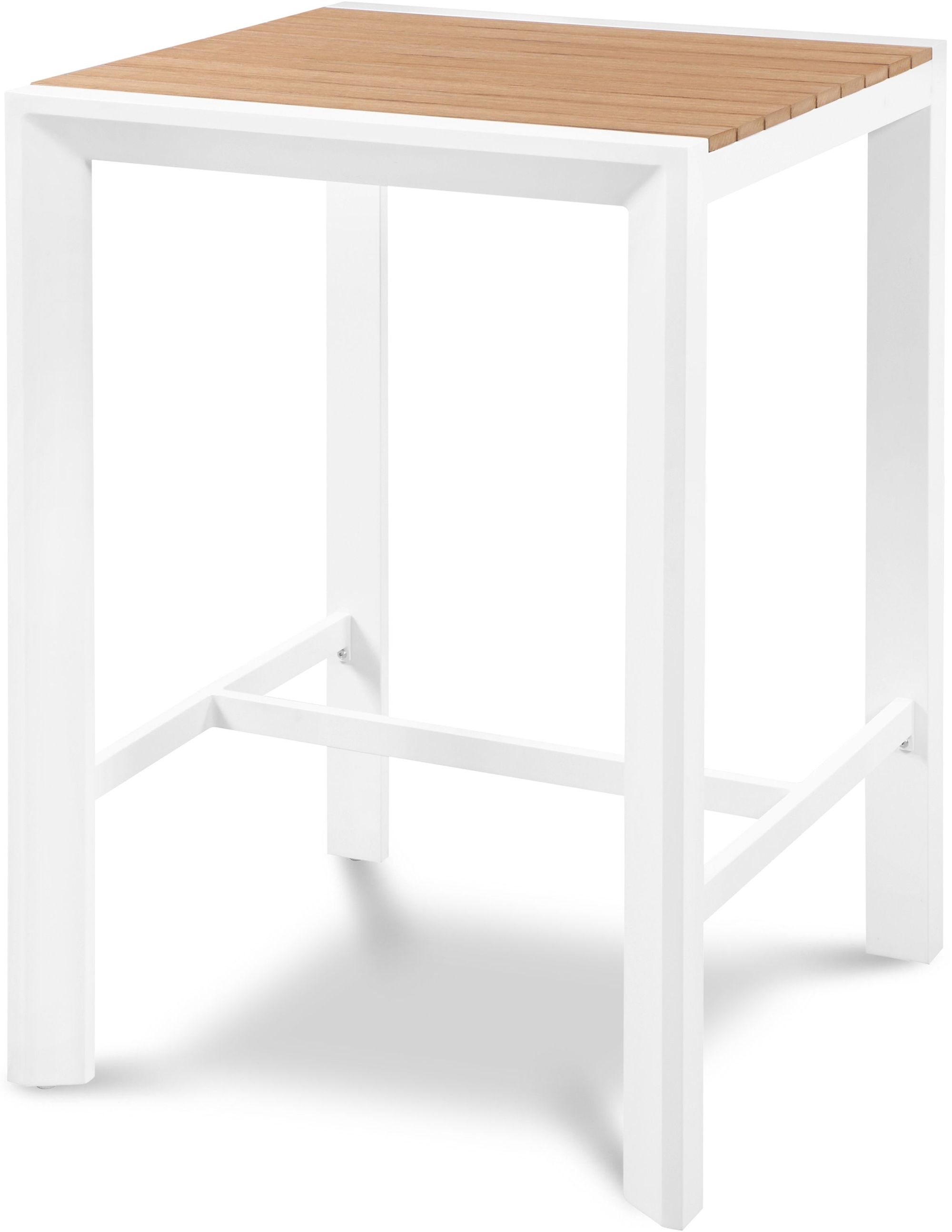 Nizuc 27.5" Outdoor Patio Square Aluminum Bar Table