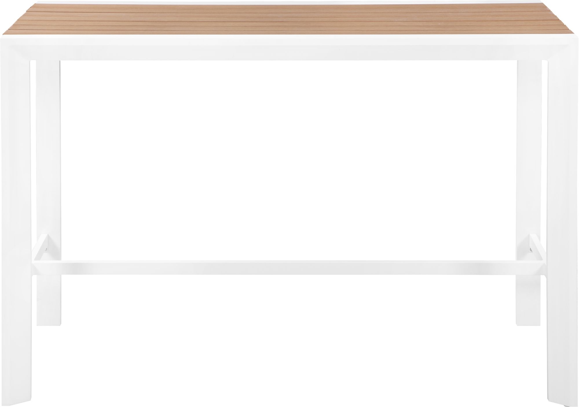 Nizuc 59.5" Outdoor Patio Rectangular Aluminum Bar Table