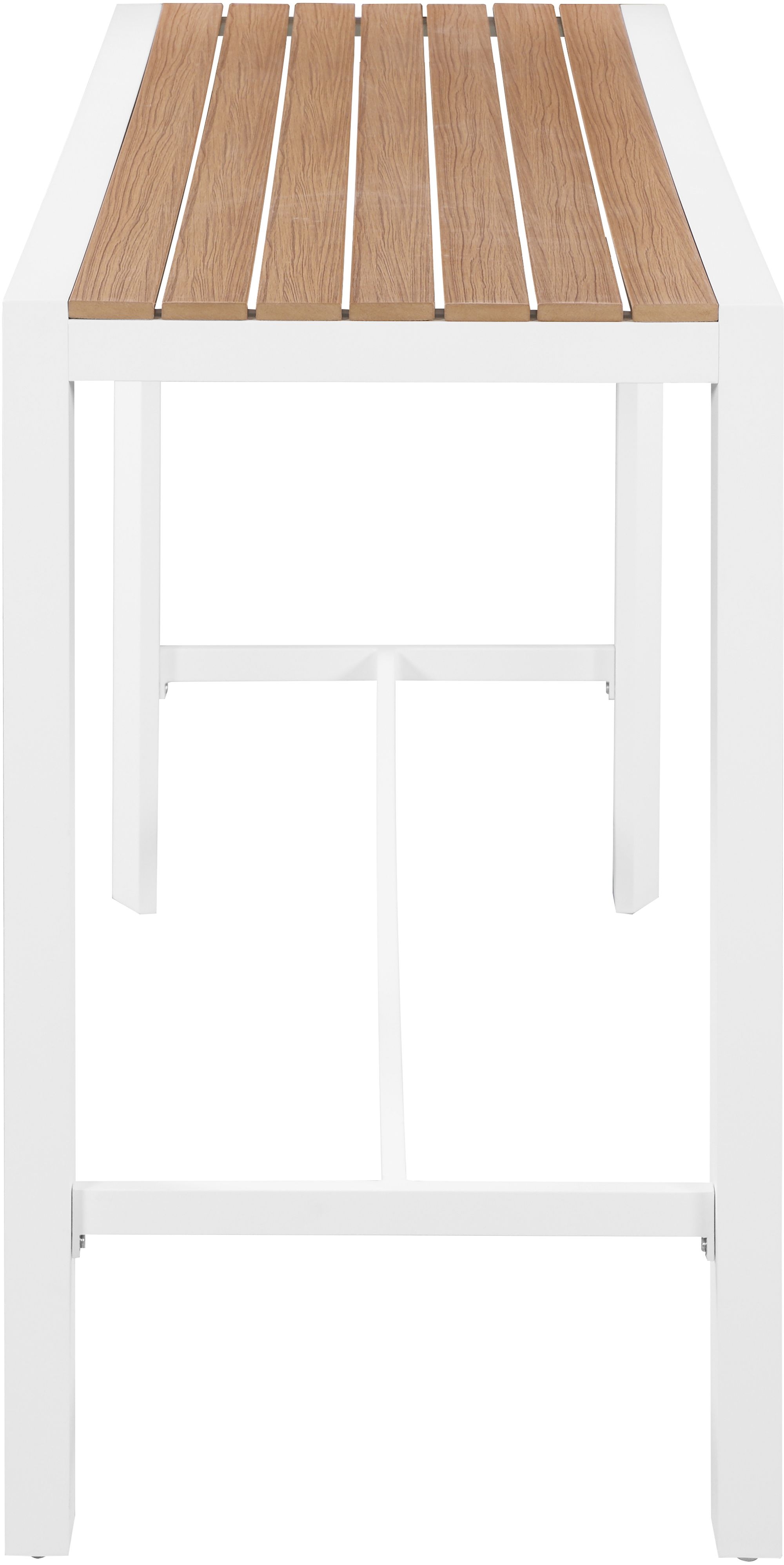 Nizuc 59.5" Outdoor Patio Rectangular Aluminum Bar Table