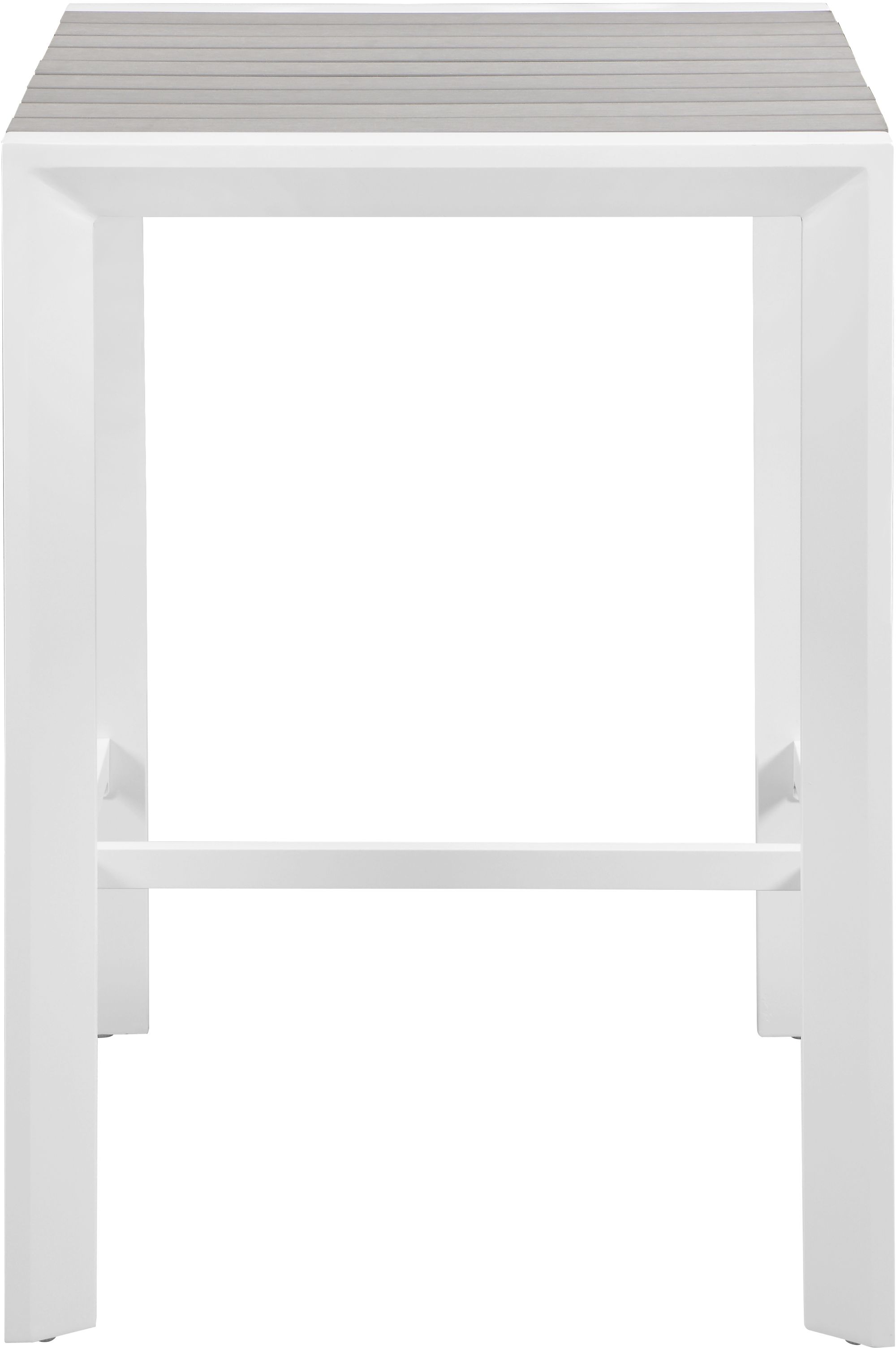 Nizuc 27.5" Outdoor Patio Square Aluminum Bar Table