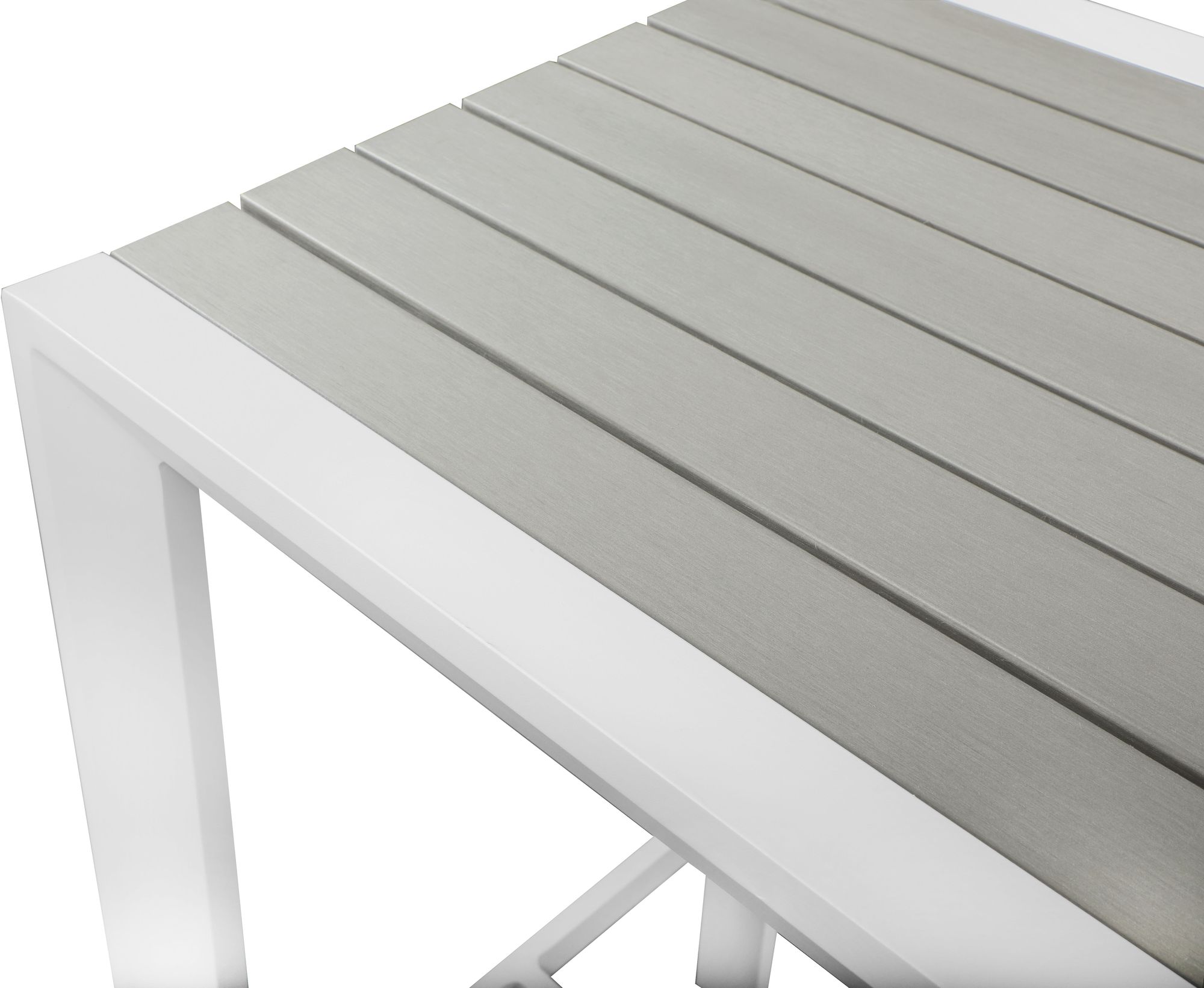 Nizuc 27.5" Outdoor Patio Square Aluminum Bar Table