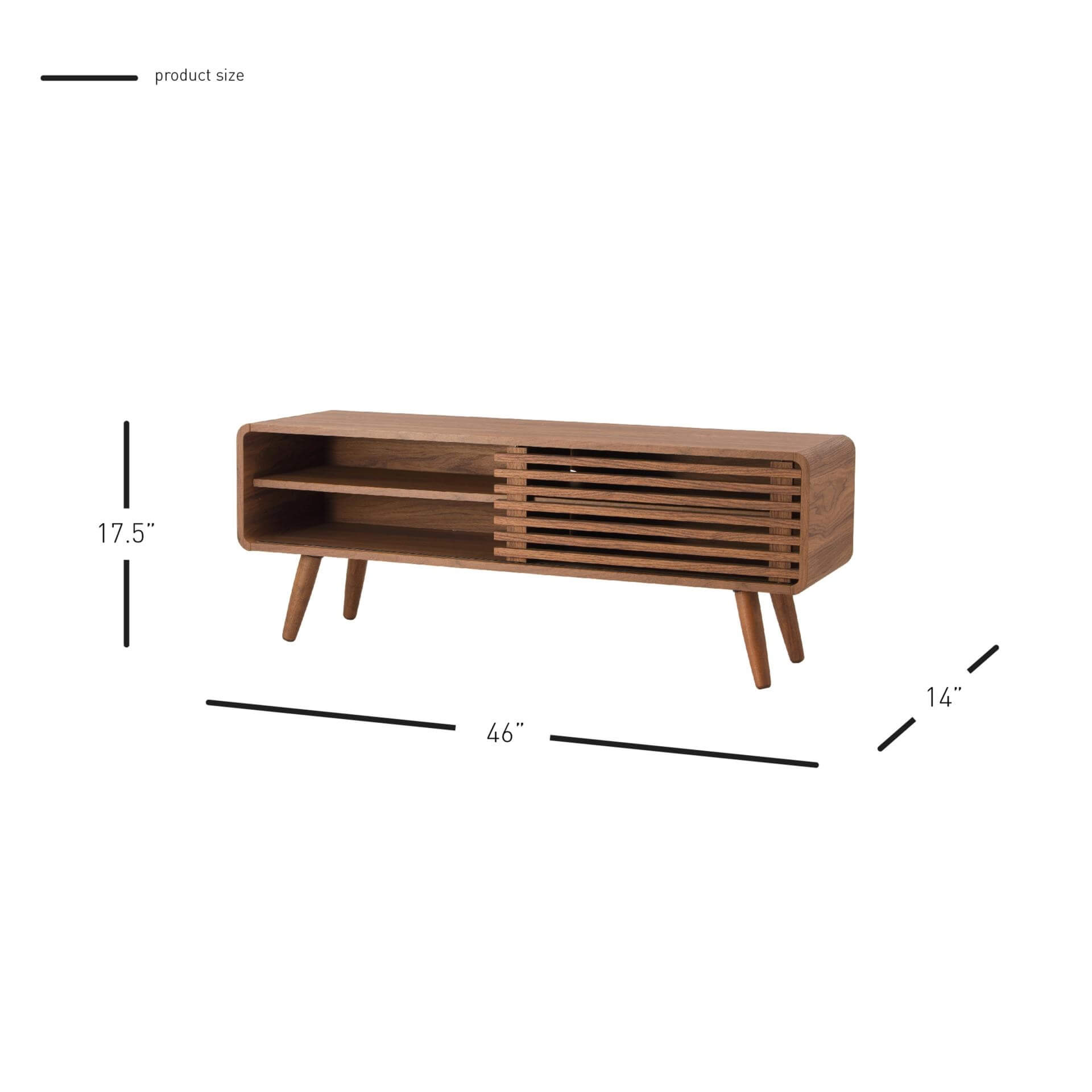 Wilson 46" KD Slat Low TV Stand
