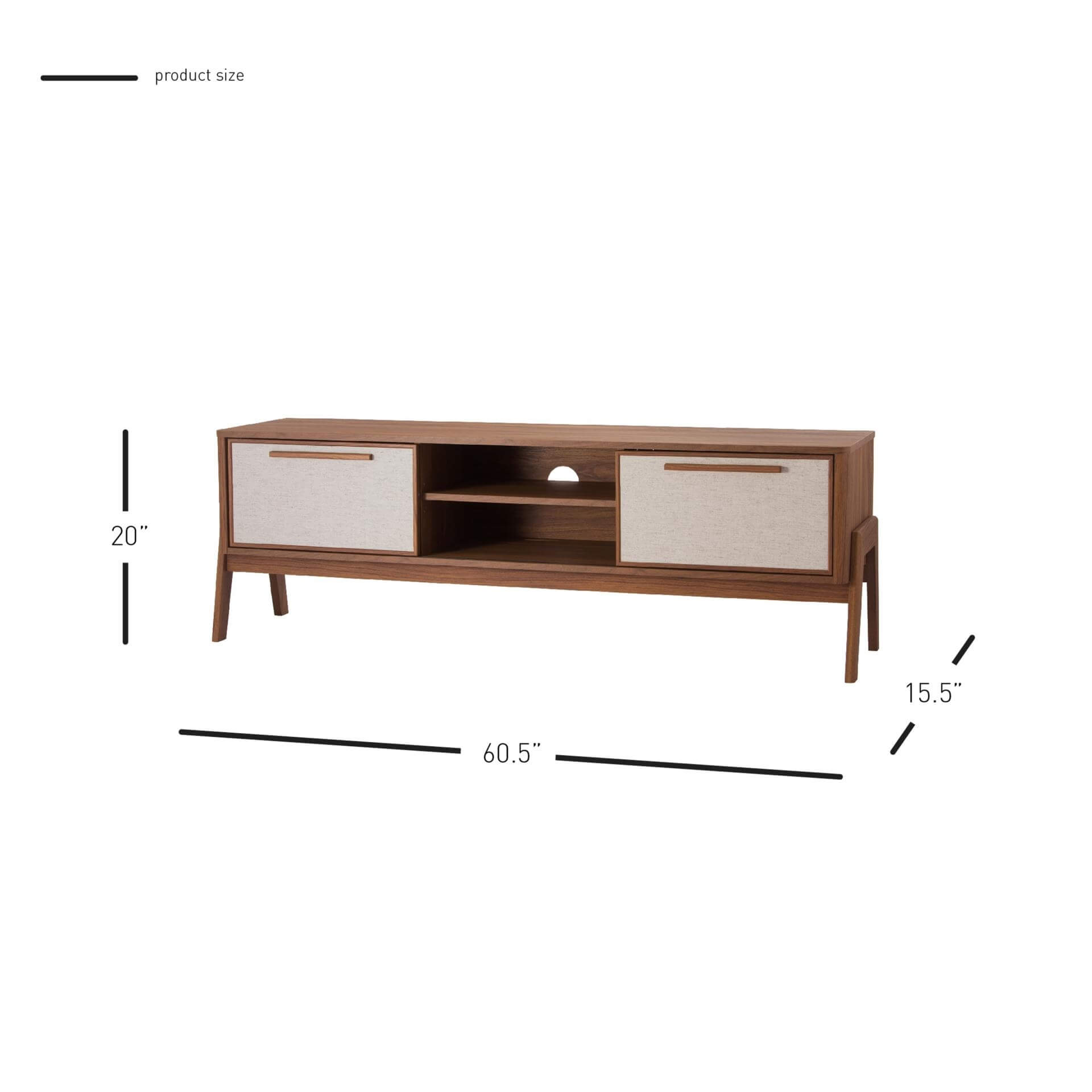 Heaton 60" KD Veneer Low TV Stand
