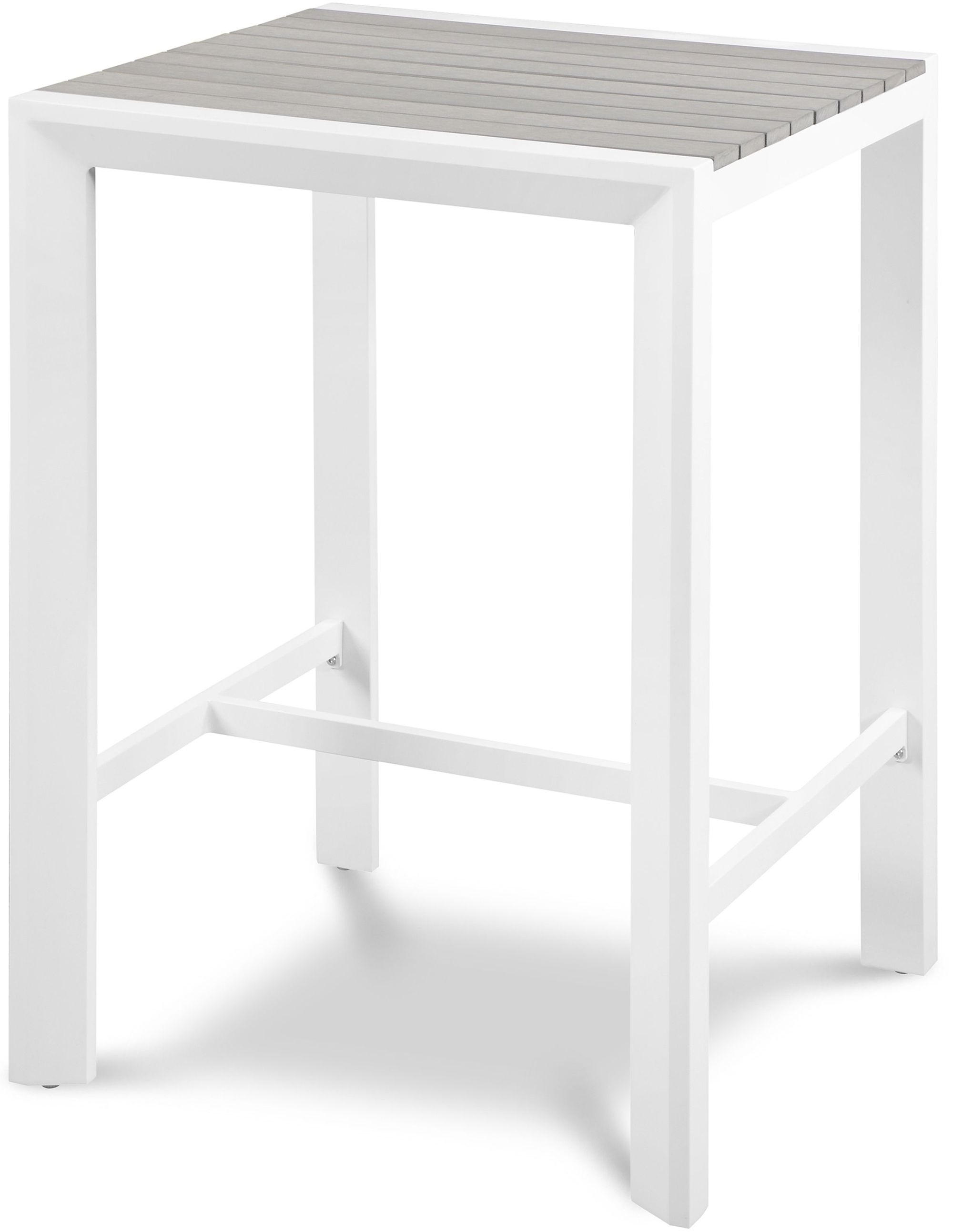 Nizuc 27.5" Outdoor Patio Square Aluminum Bar Table