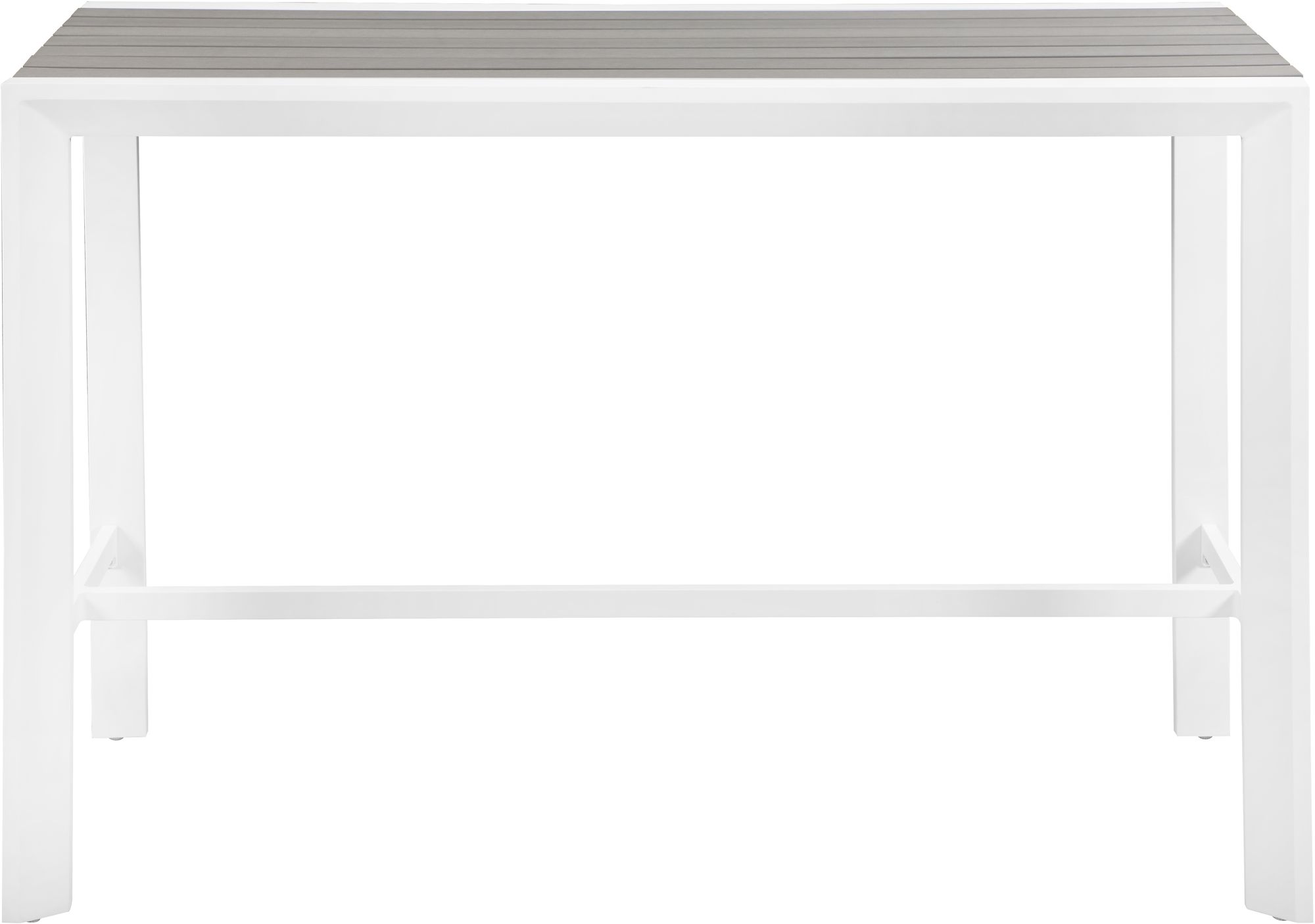 Nizuc 59.5" Outdoor Patio Rectangular Aluminum Bar Table