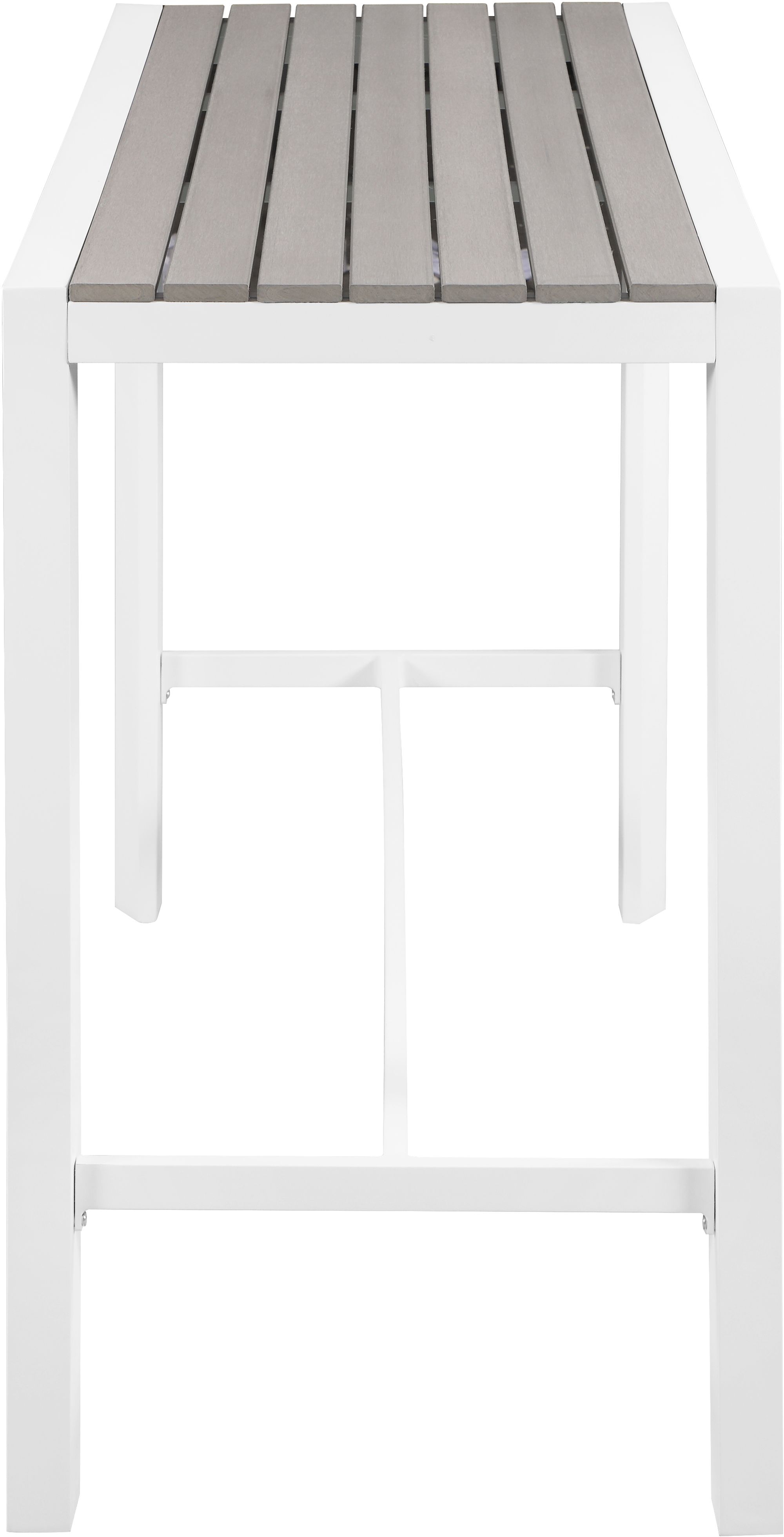 Nizuc 59.5" Outdoor Patio Rectangular Aluminum Bar Table