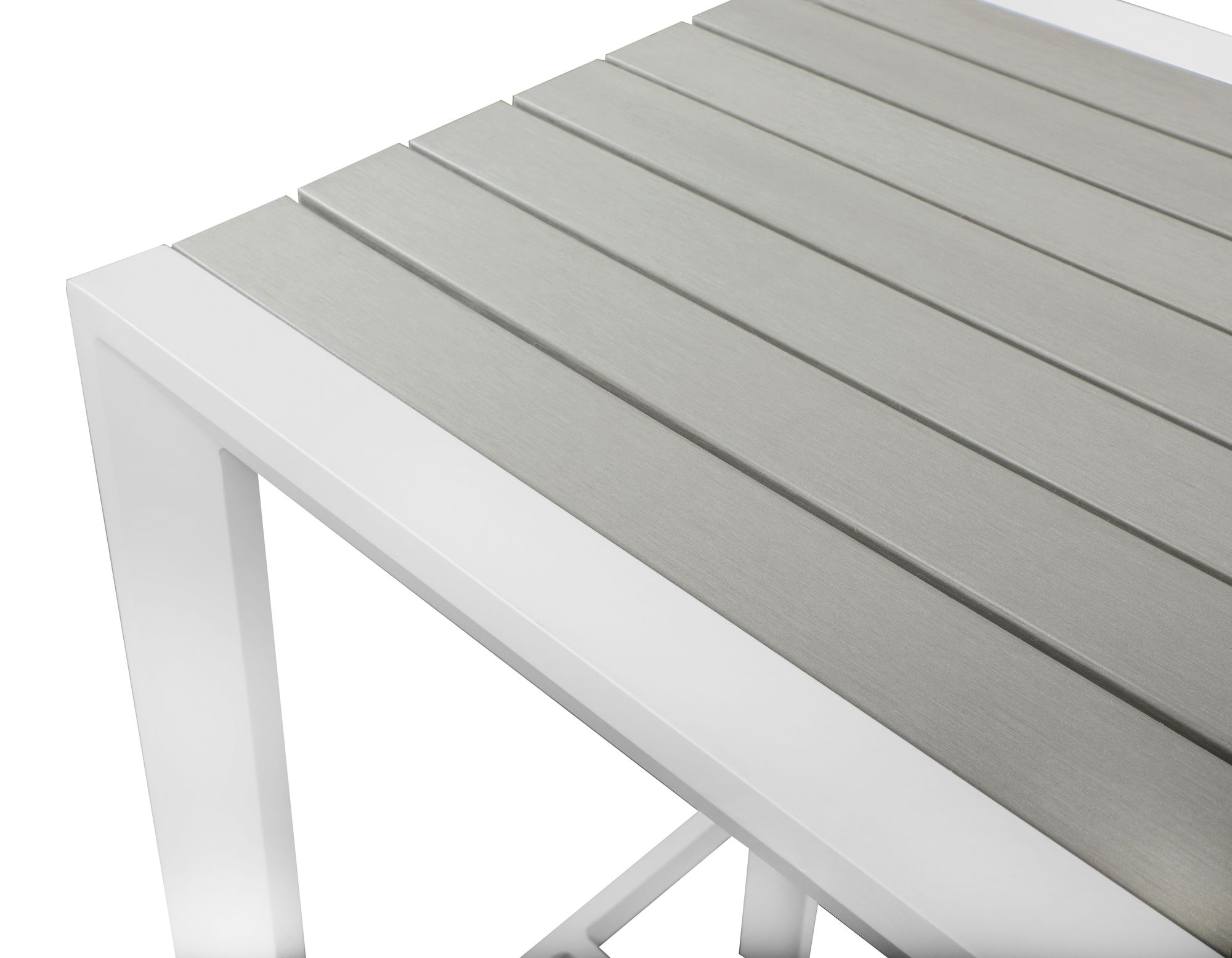Nizuc 59.5" Outdoor Patio Rectangular Aluminum Bar Table