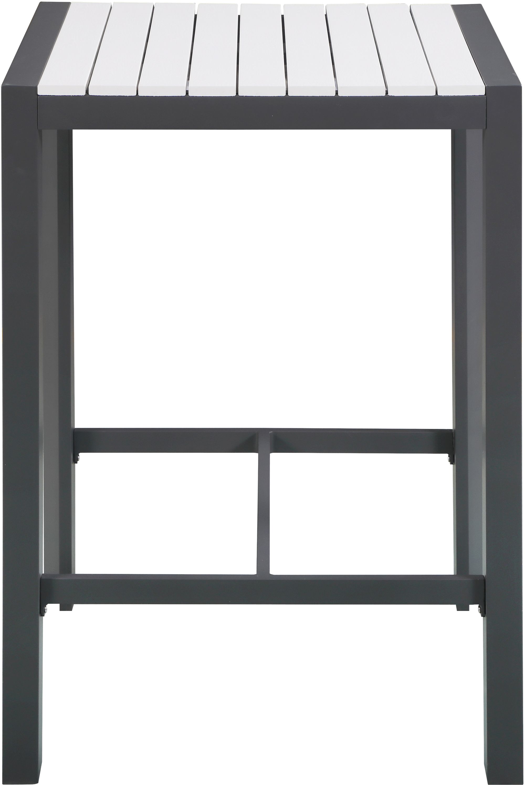 Nizuc 27.5" Outdoor Patio Square Aluminum Bar Table