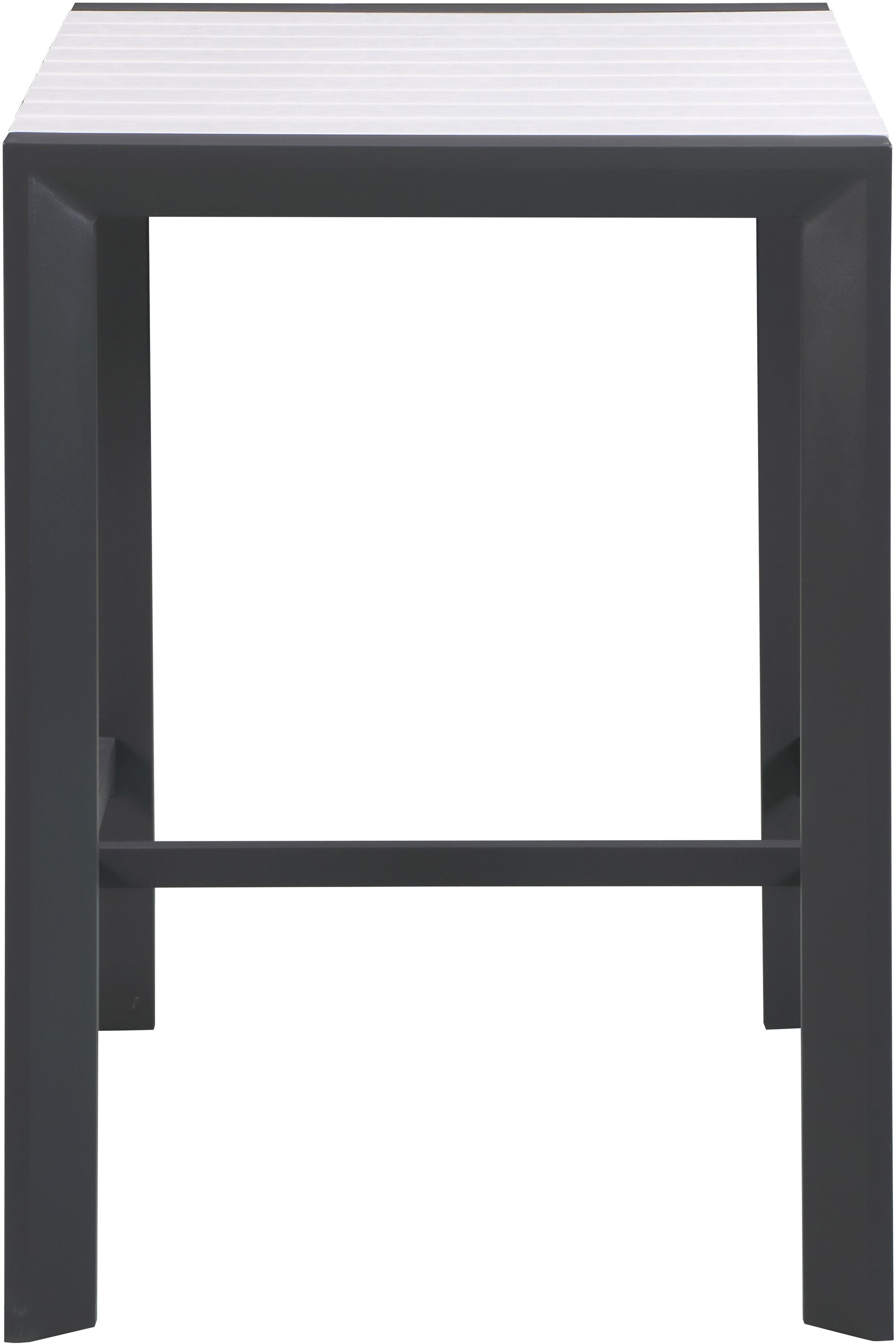 Nizuc 27.5" Outdoor Patio Square Aluminum Bar Table